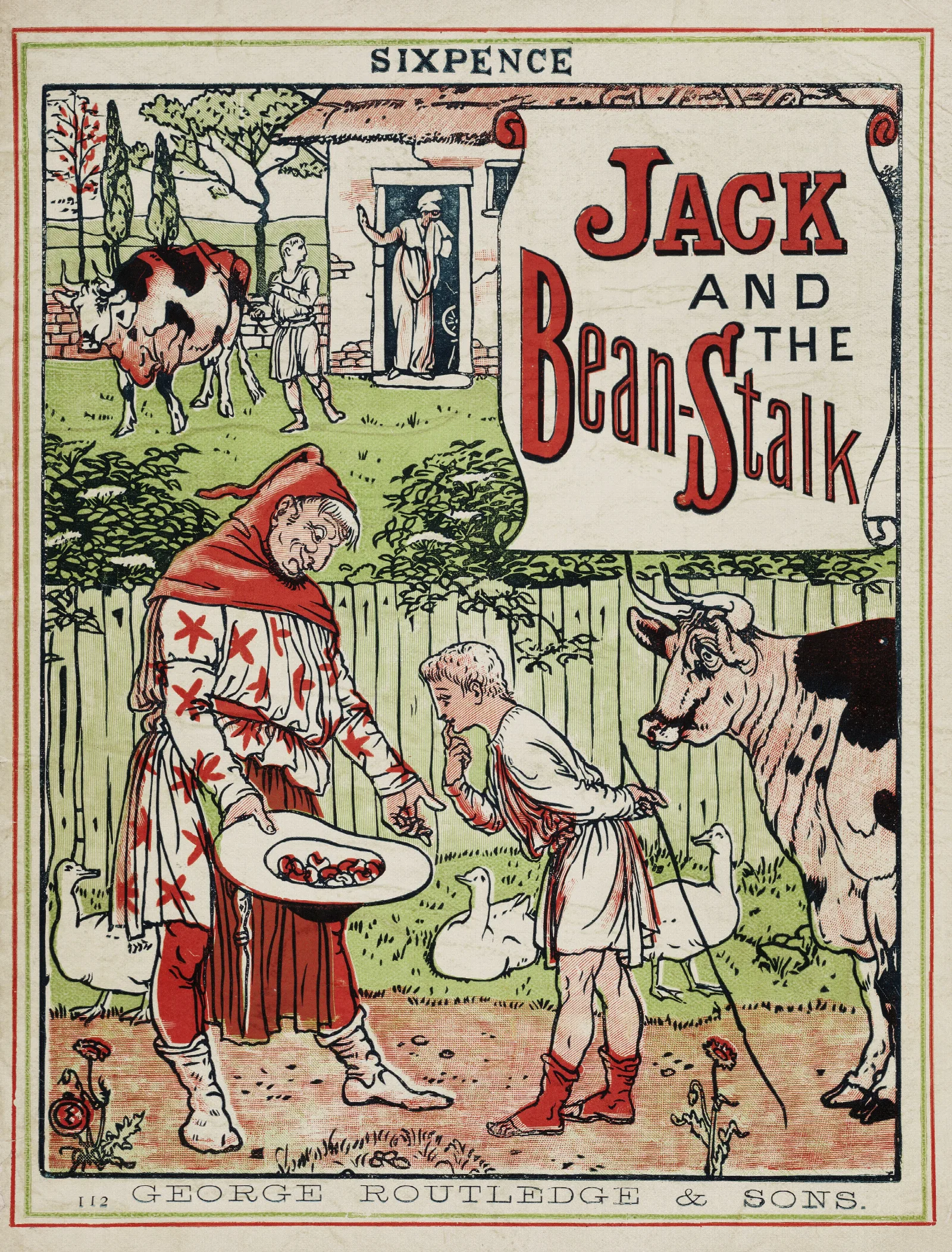 Jack And The Bean Stalk Pl 1 Wall Art by Walter Crane - Canvas Print