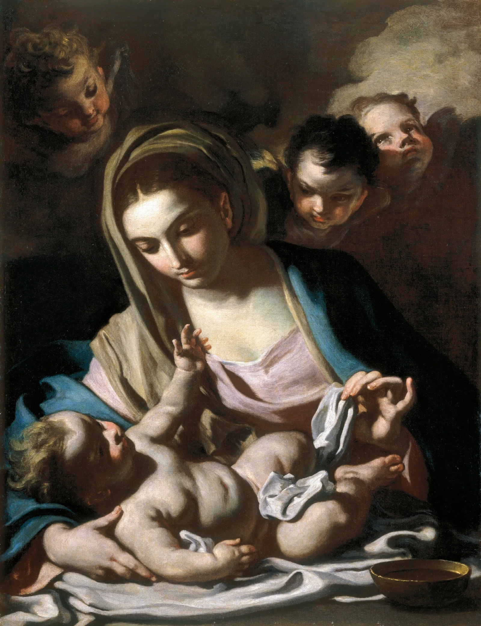 Madonna And Child 1 Wall Art by Francesco Solimena - Canvas Print