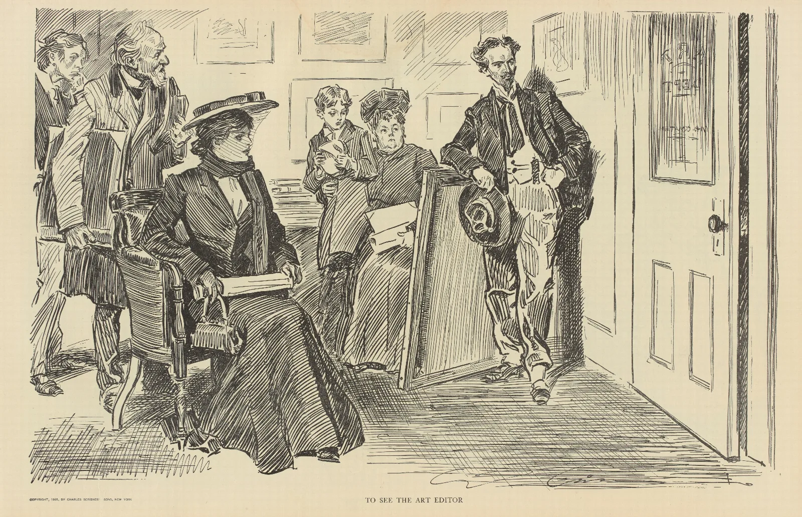 To See The Art Editor Wall Art by Charles Dana Gibson - Canvas Print