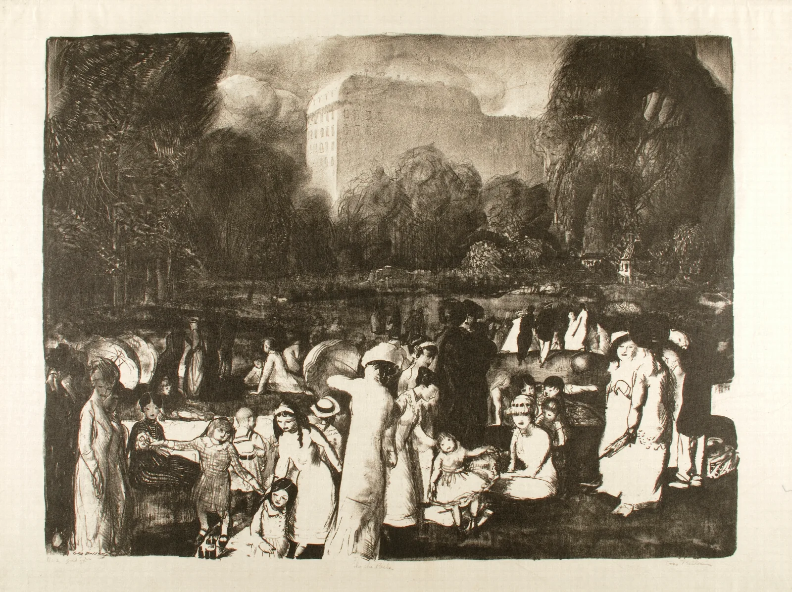 In The Park 16 Wall Art by George Wesley Bellows - Canvas Print