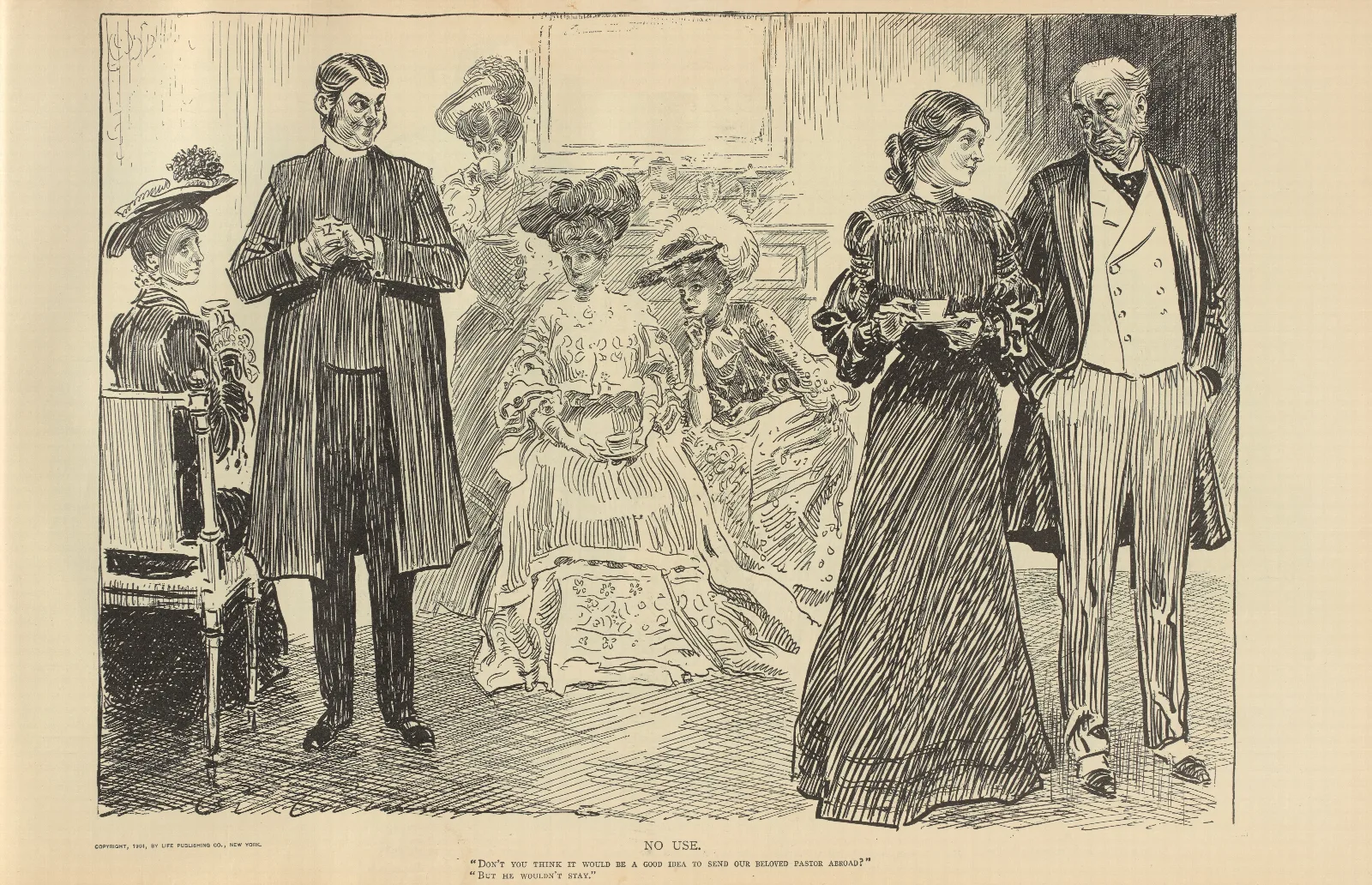 No Use Wall Art by Charles Dana Gibson - Canvas Print