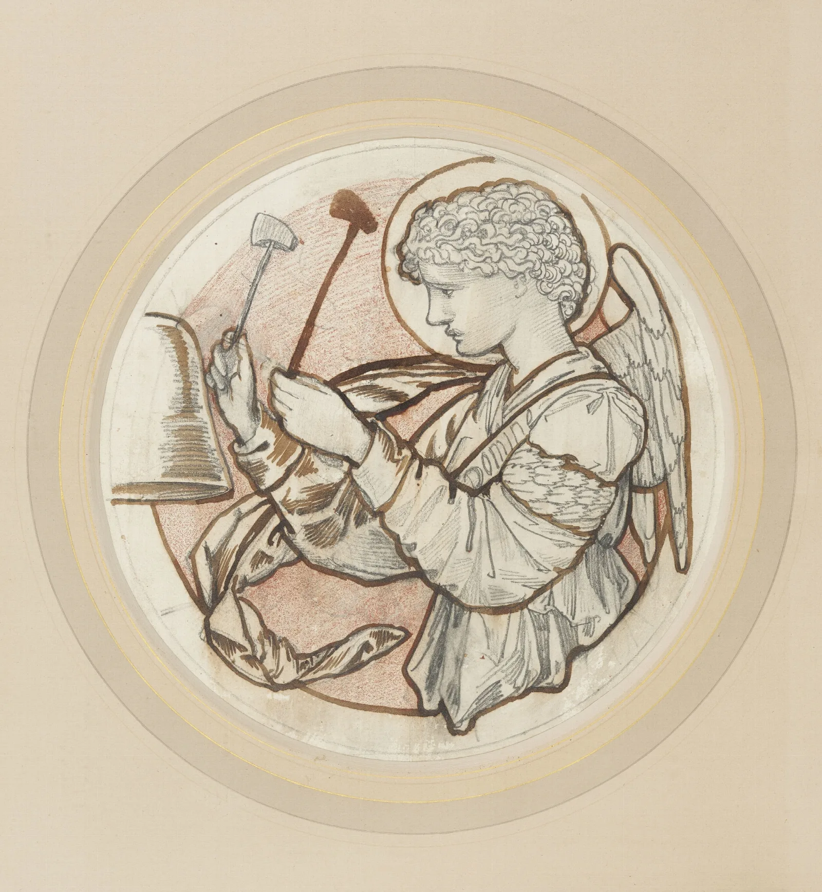 Angel Playing On Bells Ii 2 Wall Art by Sir Edward Coley Burne-Jones - Canvas Print