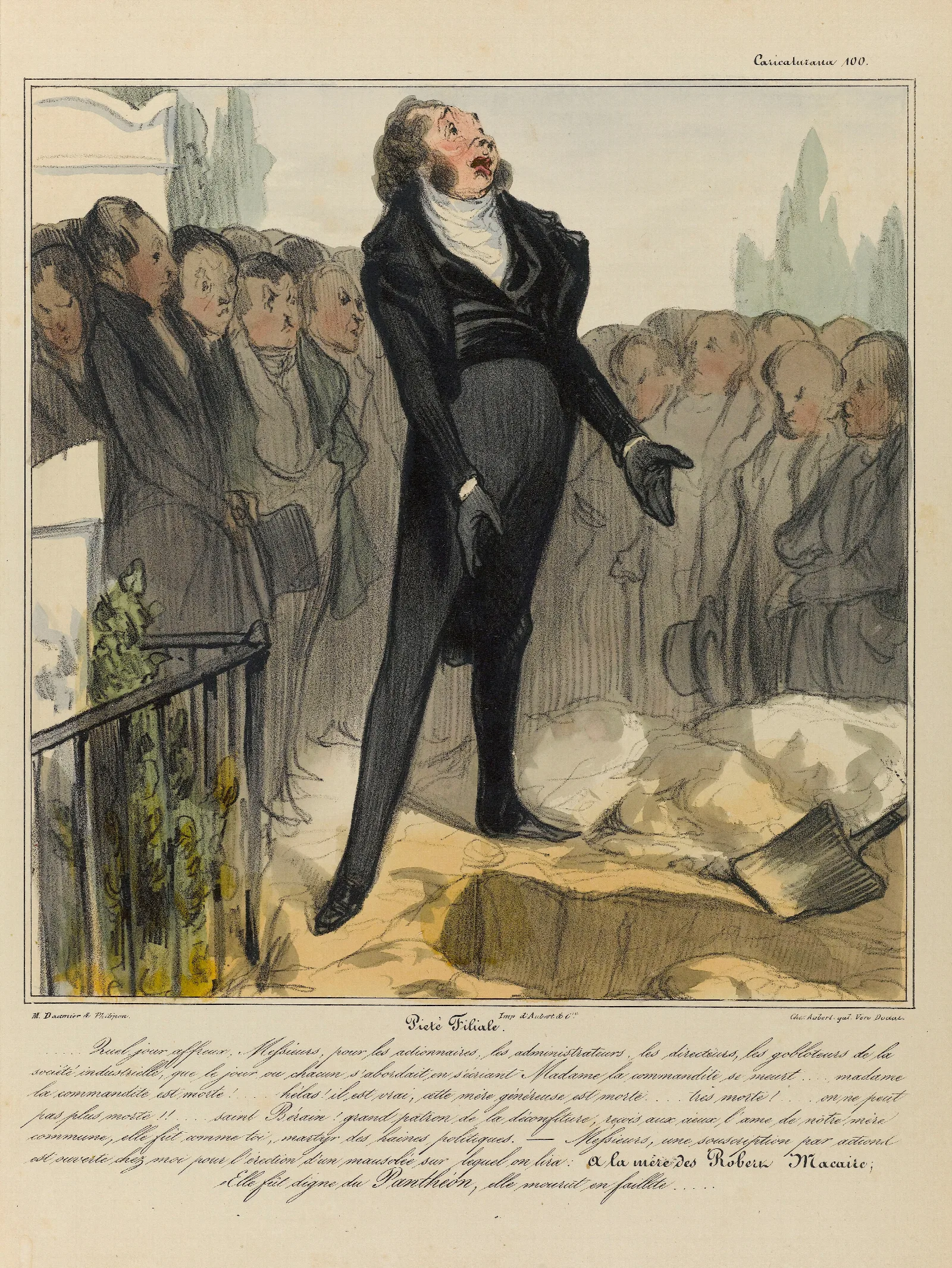 Piete Filiale Wall Art by Honoré Daumier - Canvas Print