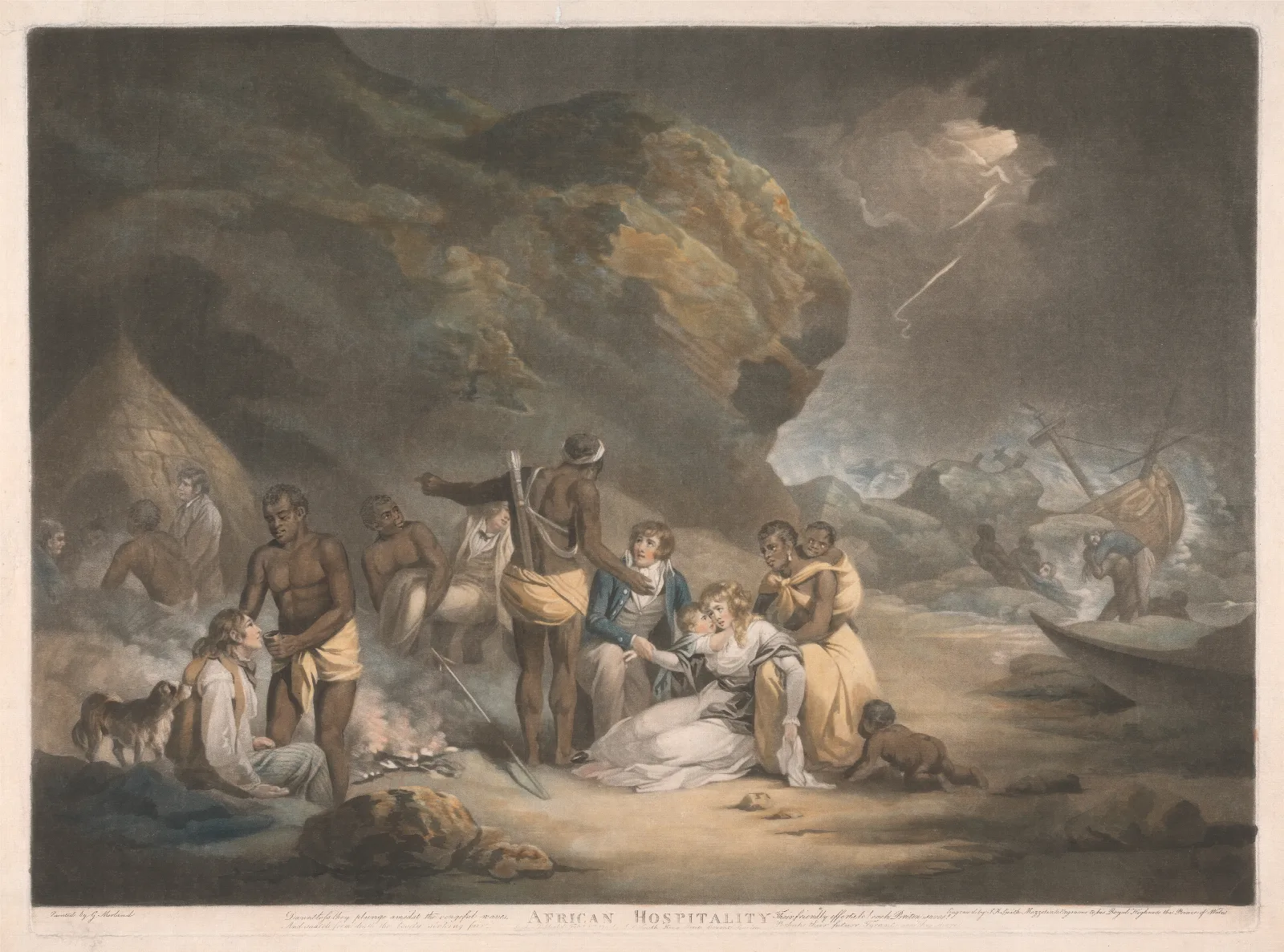 African Hospitality Wall Art by George Morland - Canvas Print