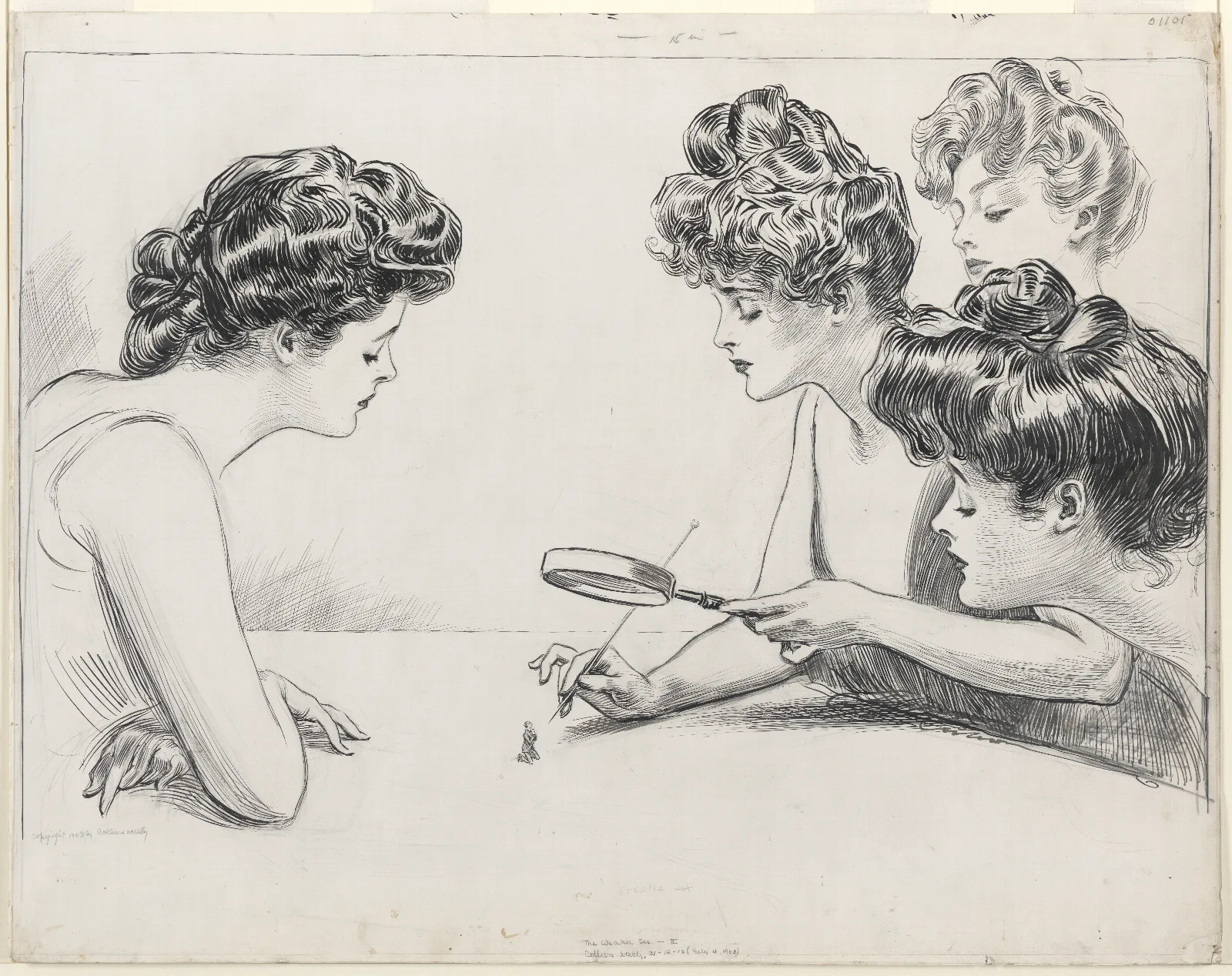 The Weaker Sex Ii Wall Art by Charles Dana Gibson - Canvas Print