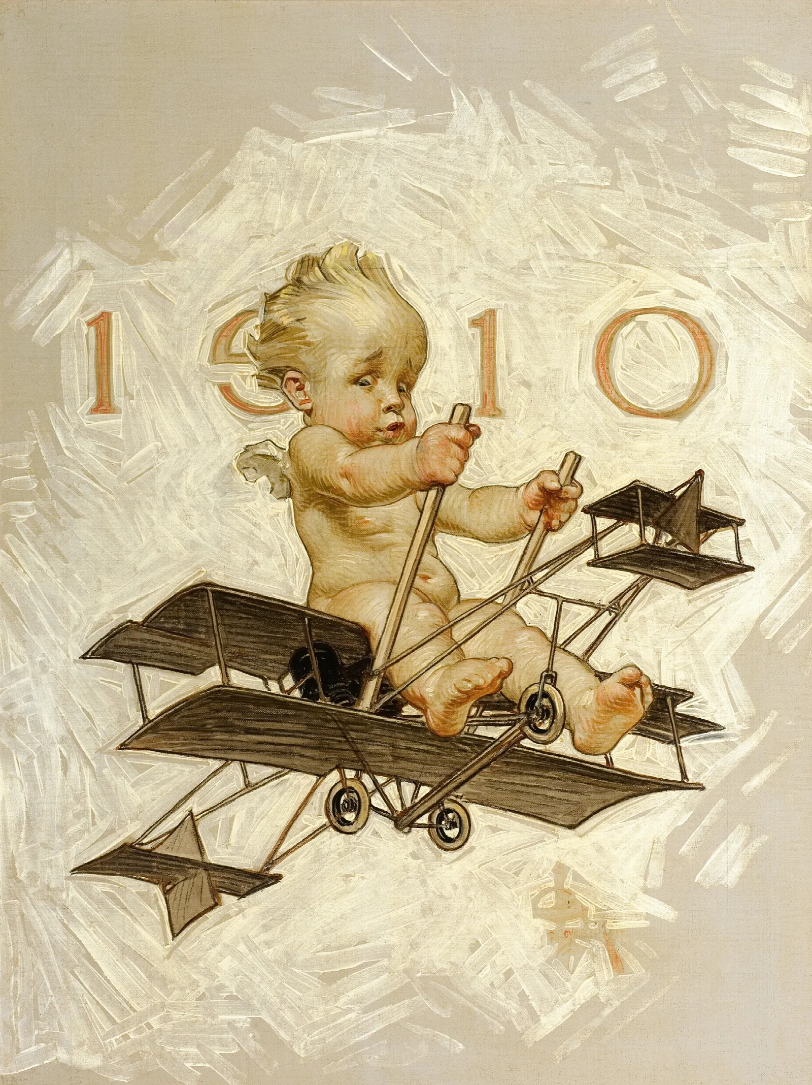 New Years 1910 Wall Art by Joseph Christian Leyendecker - Canvas Print
