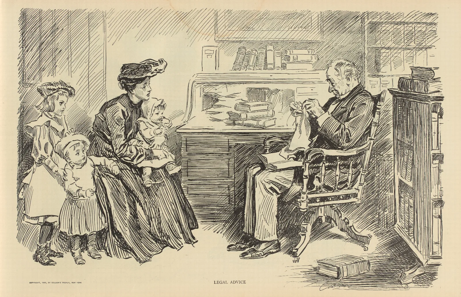 Legal Advice Wall Art by Charles Dana Gibson - Canvas Print