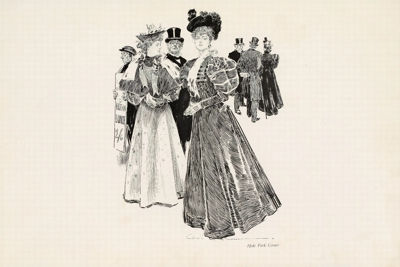 Hyde Park Corner Wall Art by Charles Dana Gibson - Canvas Print