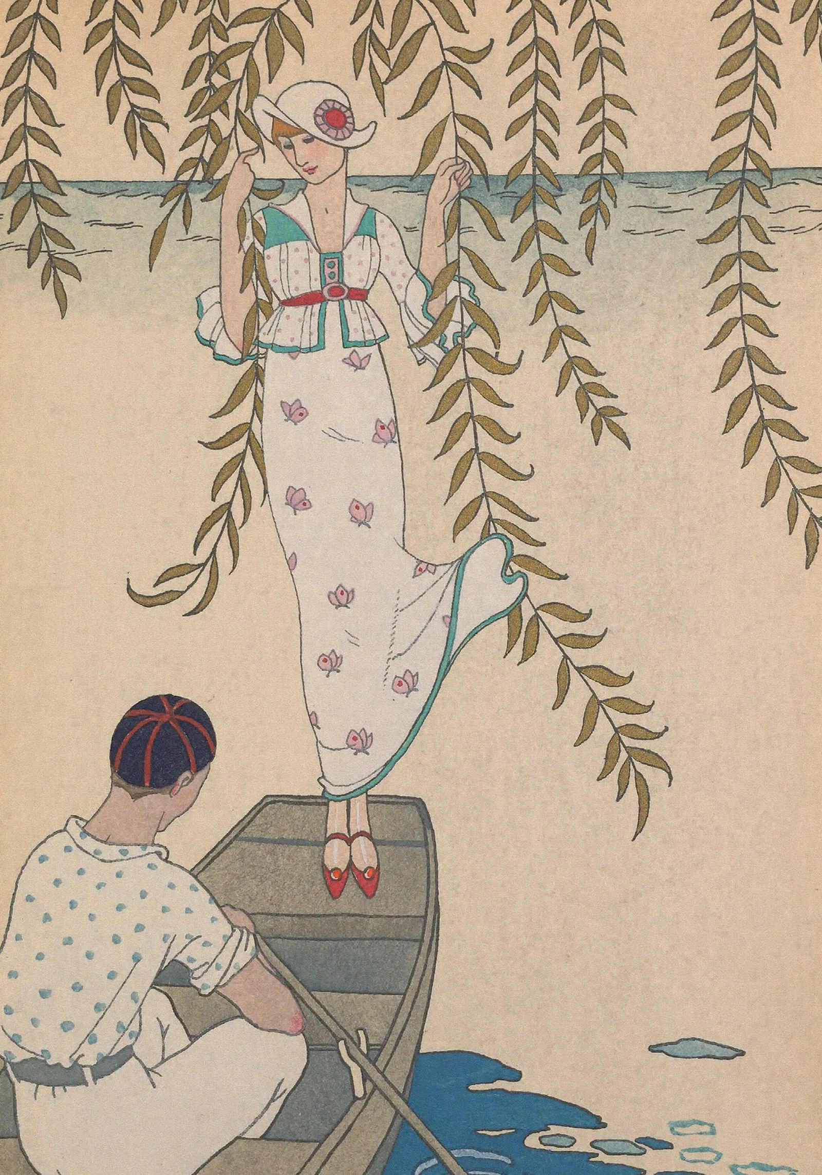 Midi Sur Leau Wall Art by George Barbier - Canvas Print