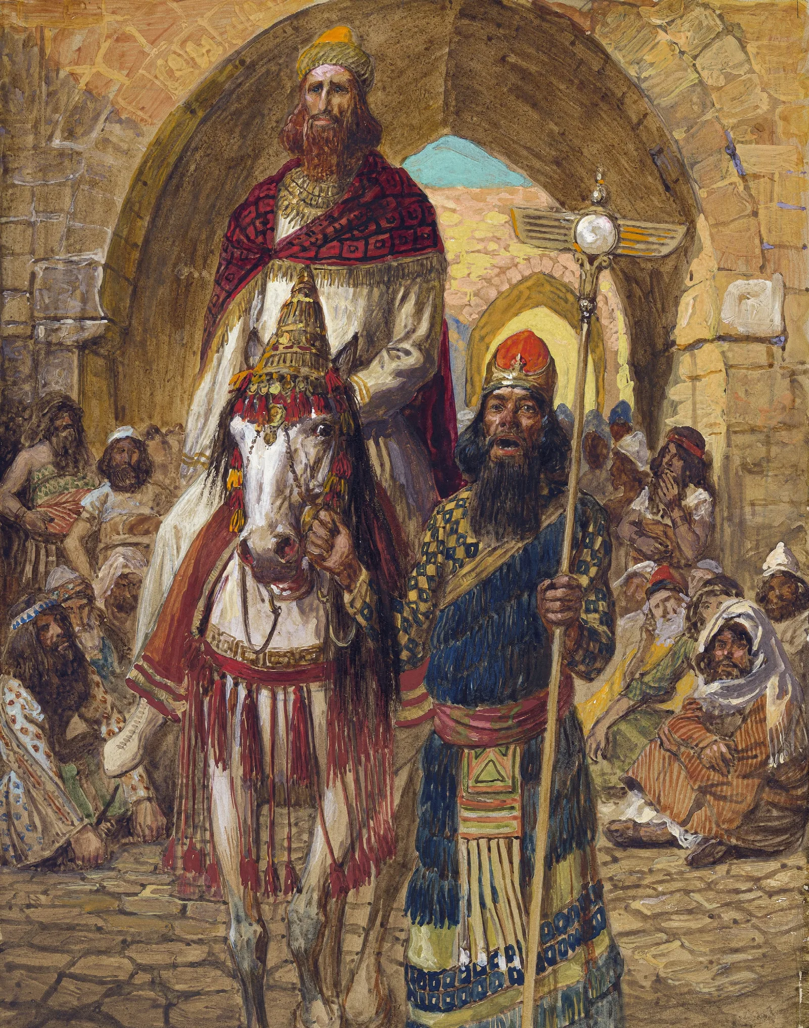 Mordecais Triumph Wall Art by James Tissot - Canvas Print