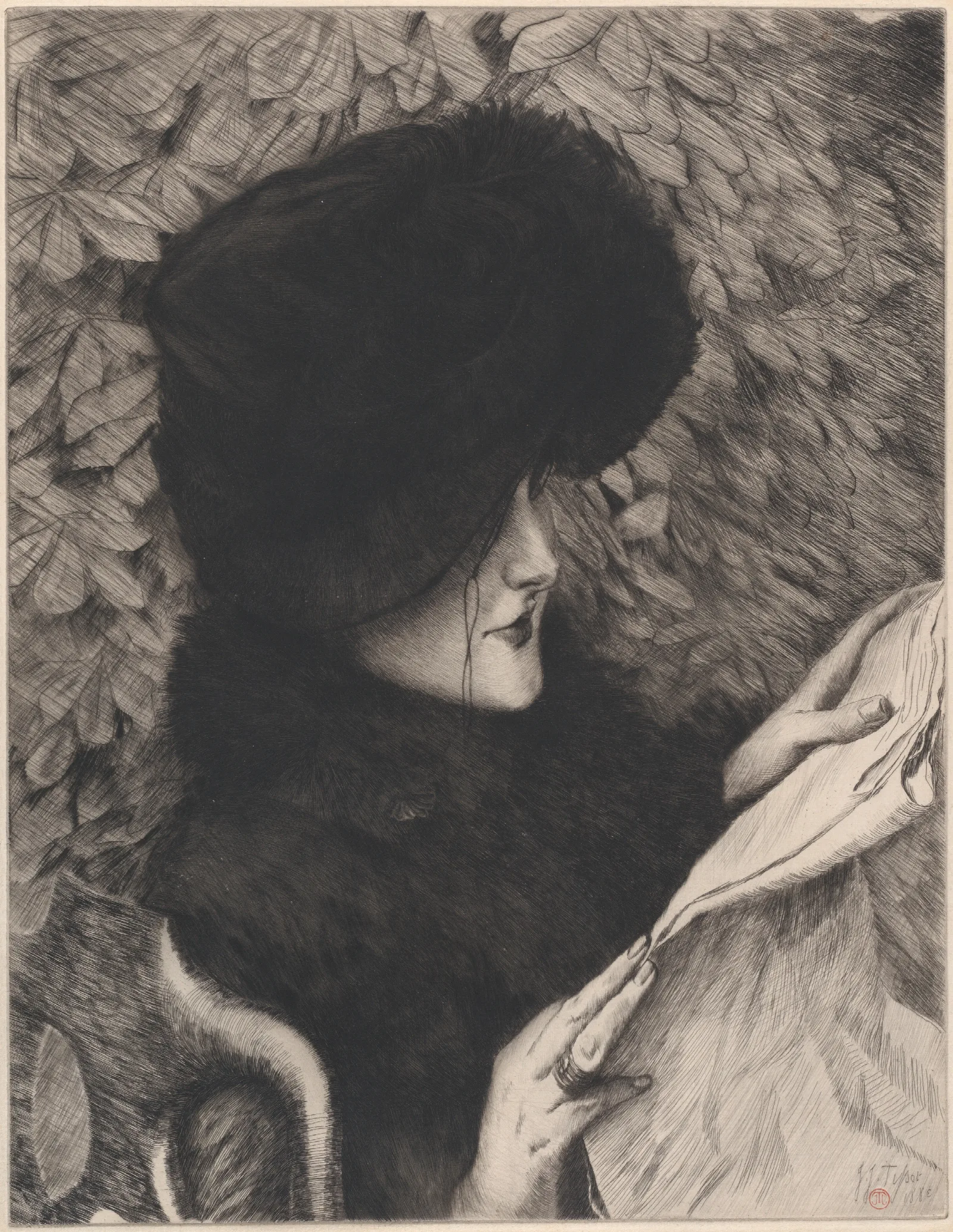 The Newspaper Wall Art by James Tissot - Canvas Print