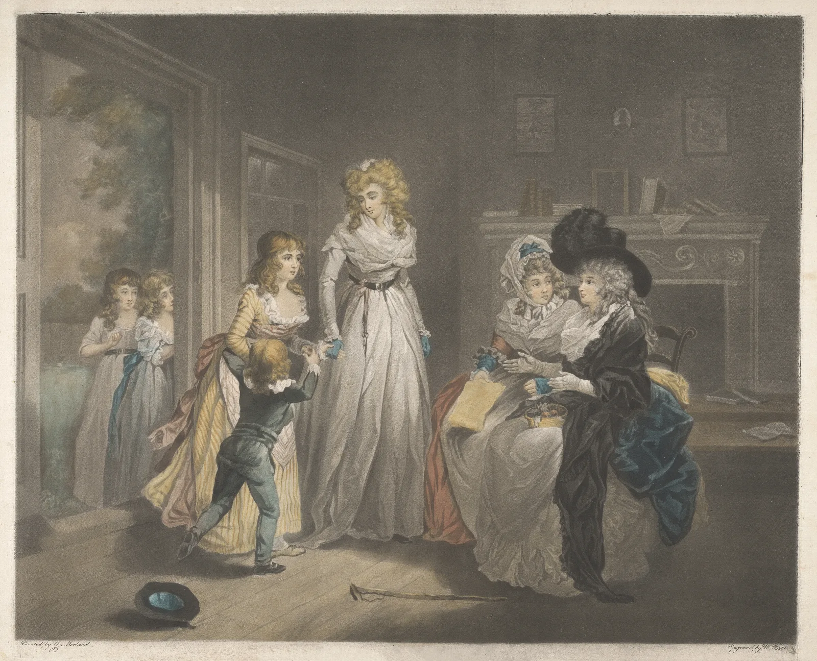 A Visit To The Boarding School 2 Wall Art by George Morland - Canvas Print
