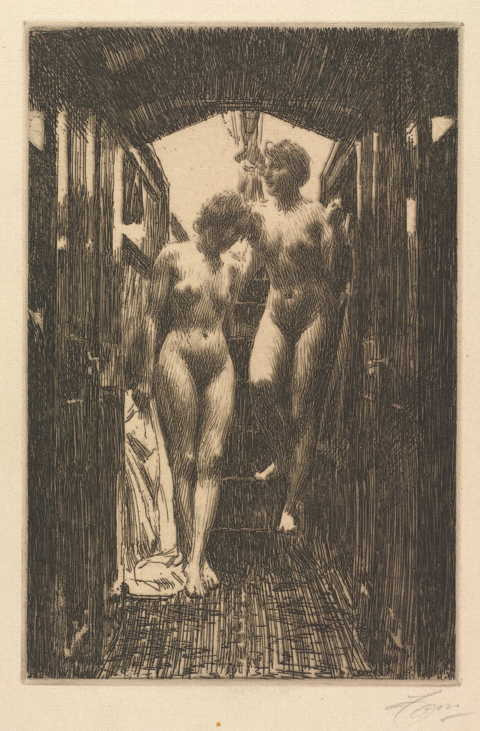 Cabin 3 Wall Art by Anders Zorn - Canvas Print