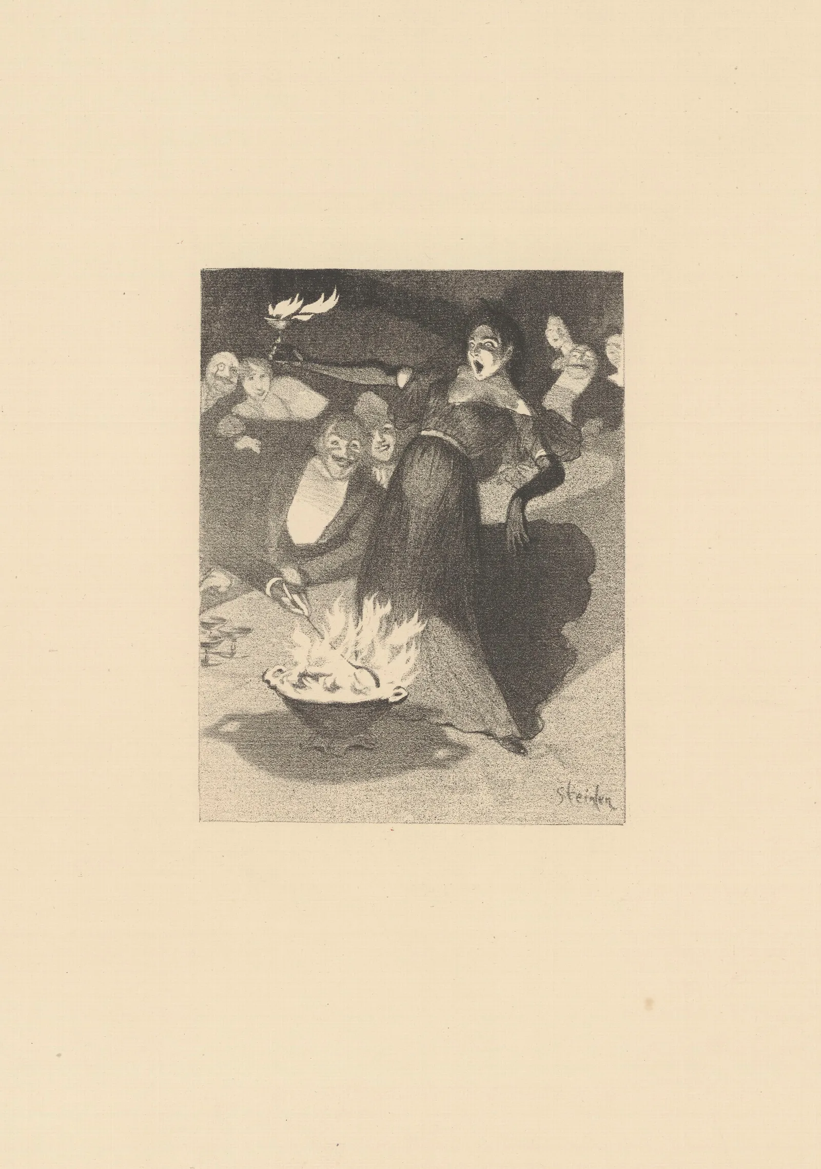 Chanson A Boire Wall Art by Théophile Alexandre Steinlen - Canvas Print