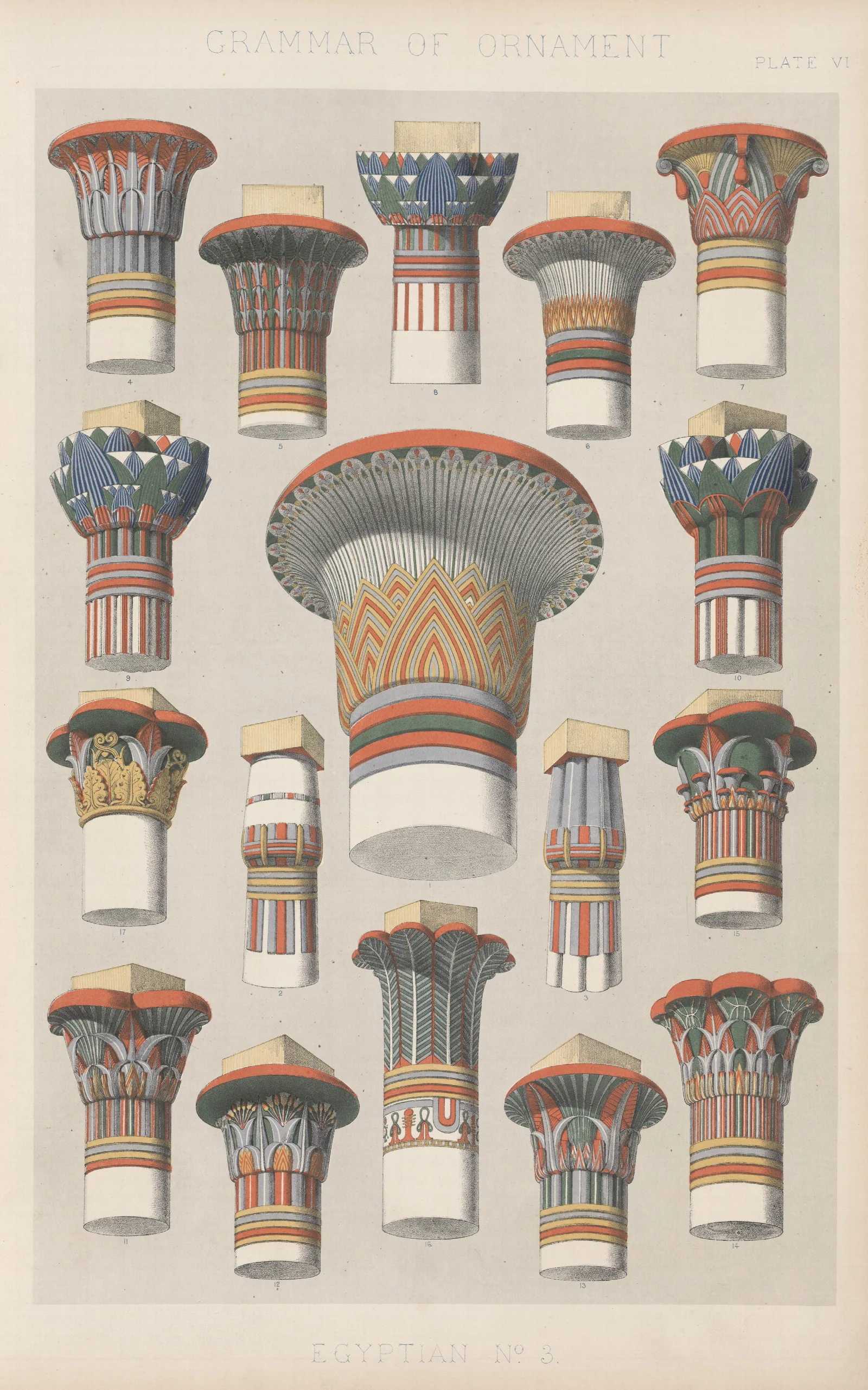 Egyptian No 3 2 Wall Art by Owen Jones - Canvas Print
