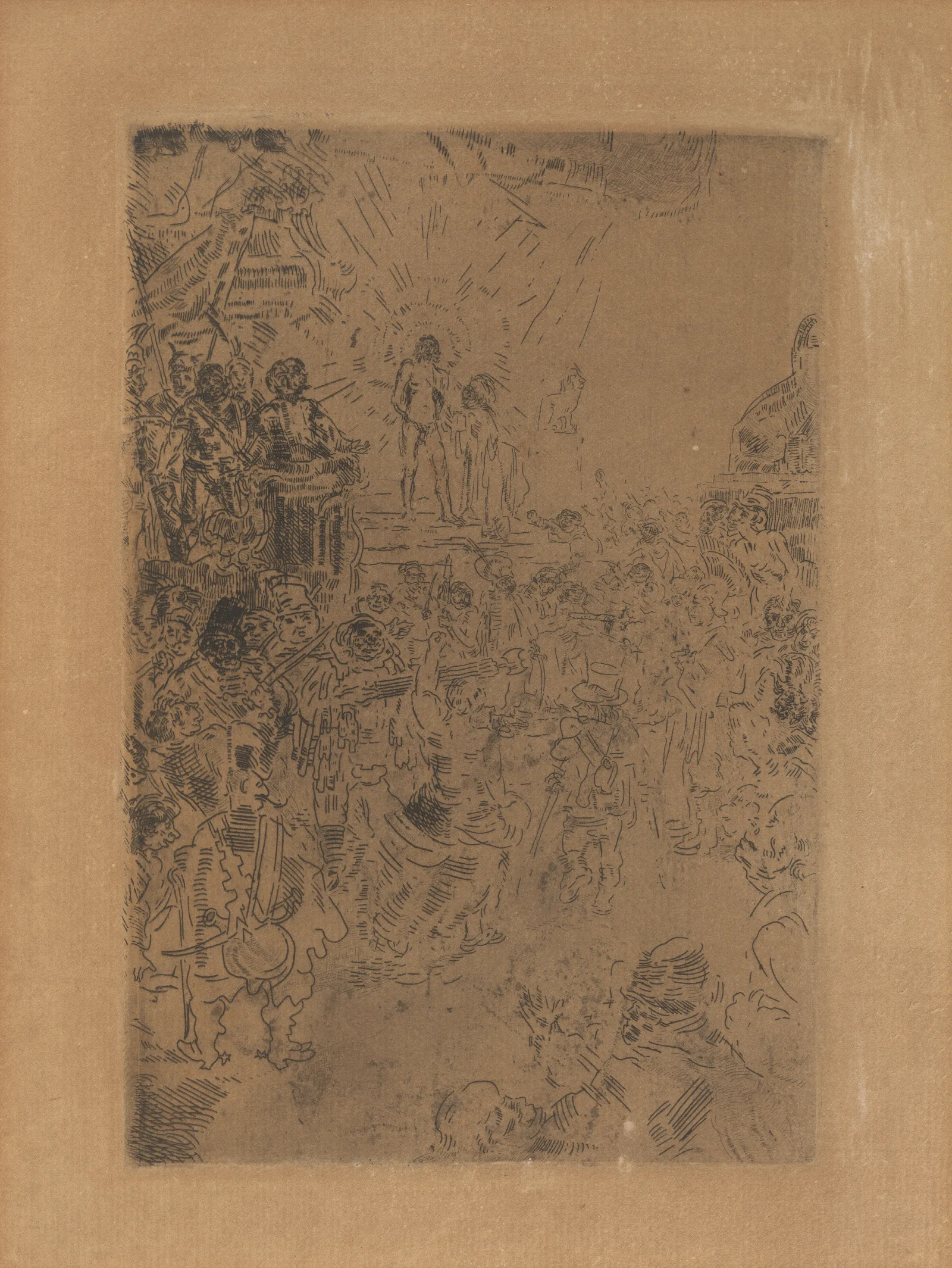De Bespotting Van Christus Ecce Homo Wall Art by James Ensor - Canvas Print