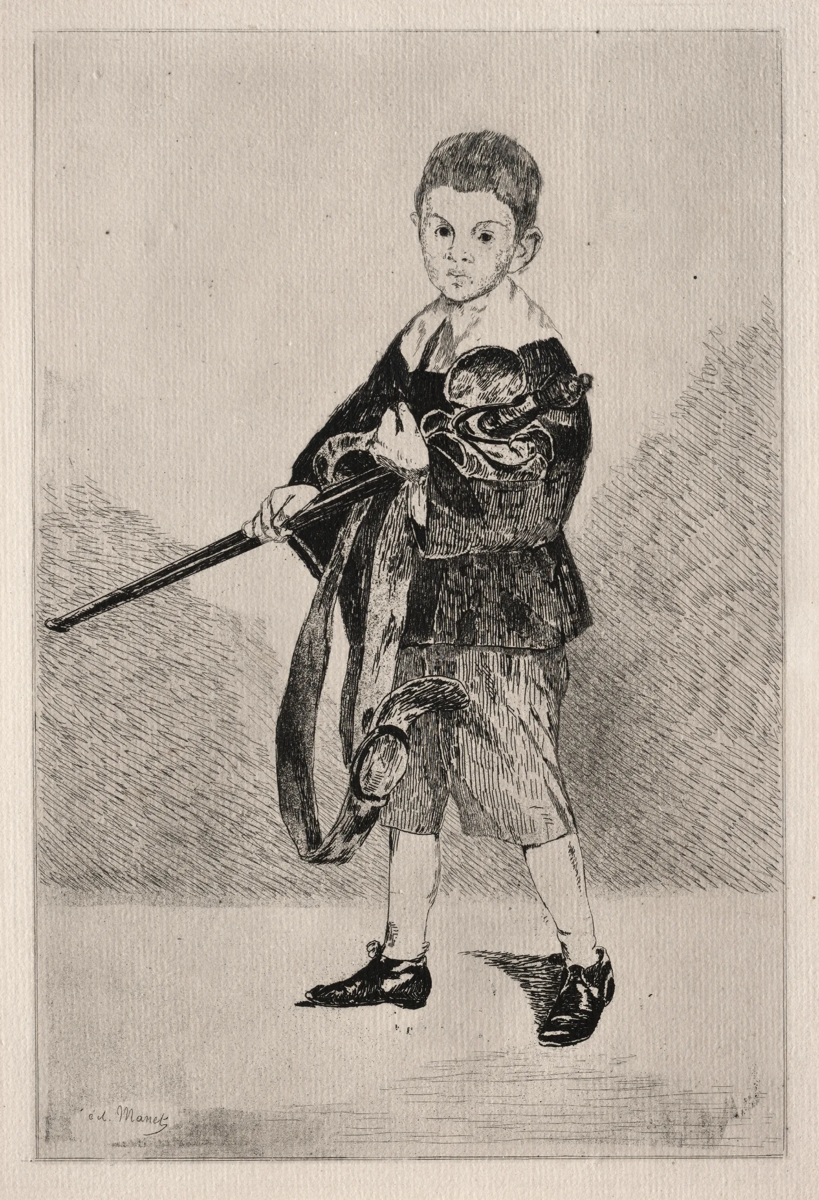The Boy With A Sword Wall Art by Édouard Manet - Canvas Print