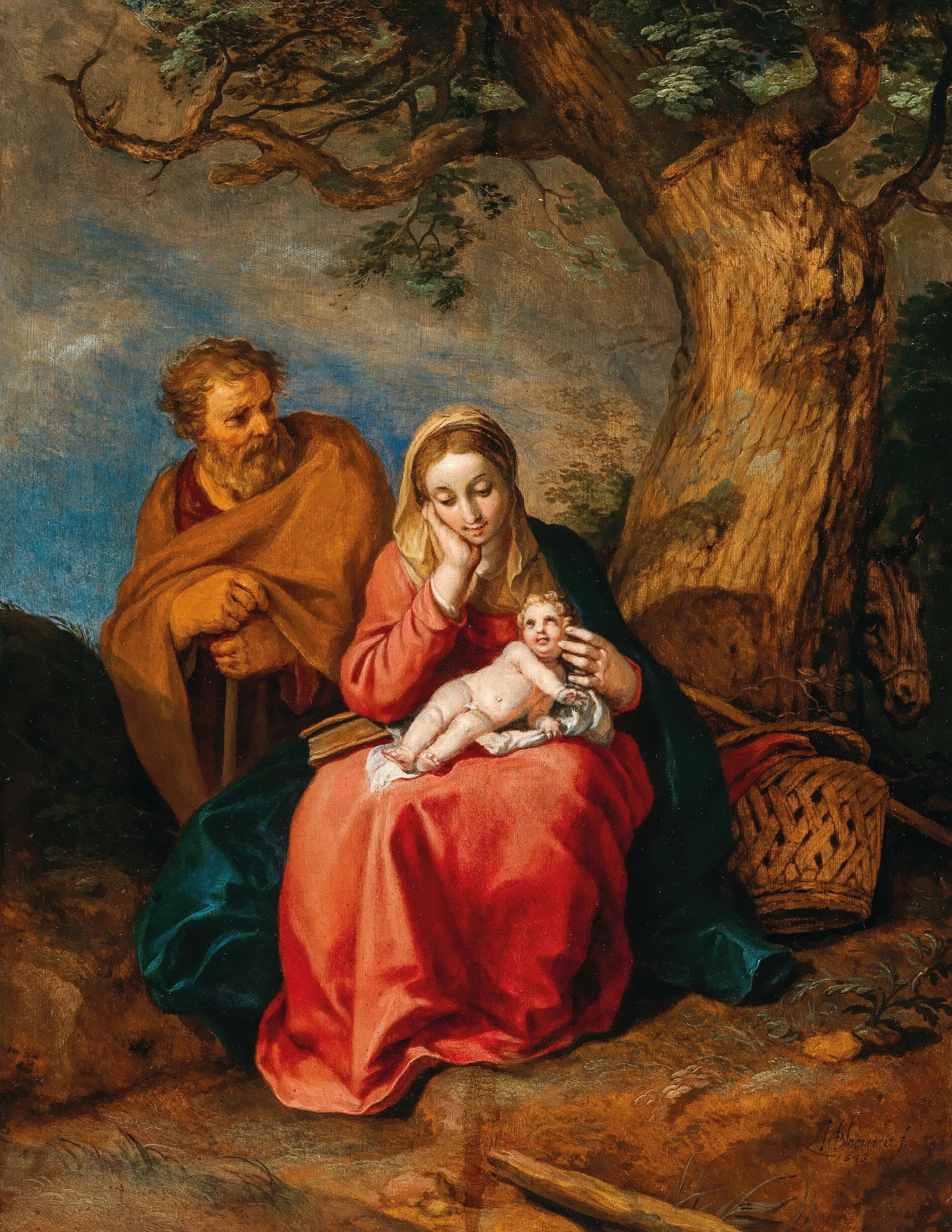 The Rest On The Flight Into Egypt 26 Wall Art by Abraham Bloemaert - Canvas Print