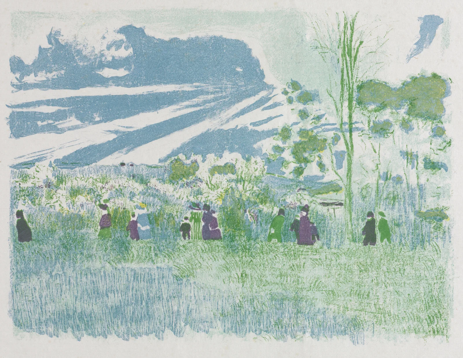 Across The Fields Wall Art by Édouard Vuillard - Canvas Print