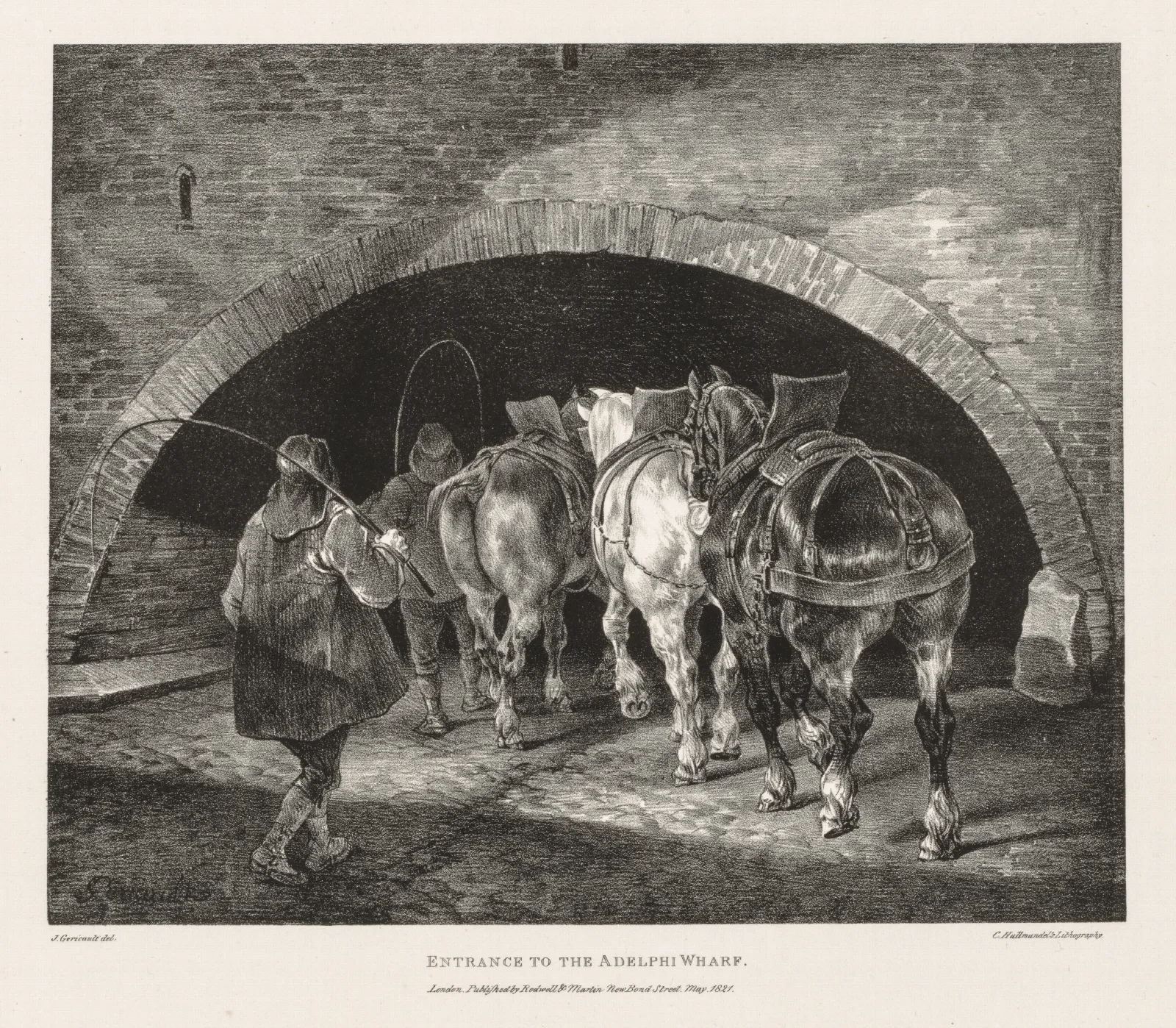 Entrance To Adelphi Wharf Wall Art by Théodore Géricault - Canvas Print