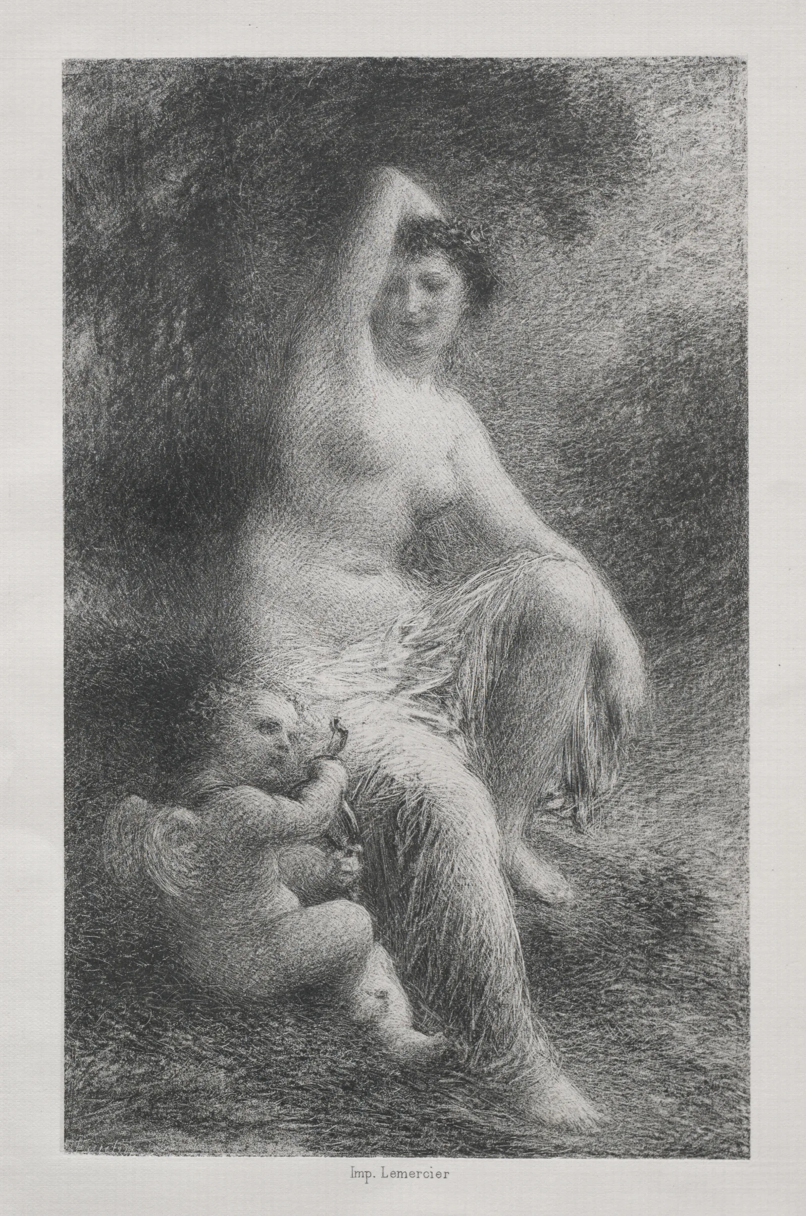 Venus And Cupid 47 Wall Art by Henri Fantin-Latour - Canvas Print