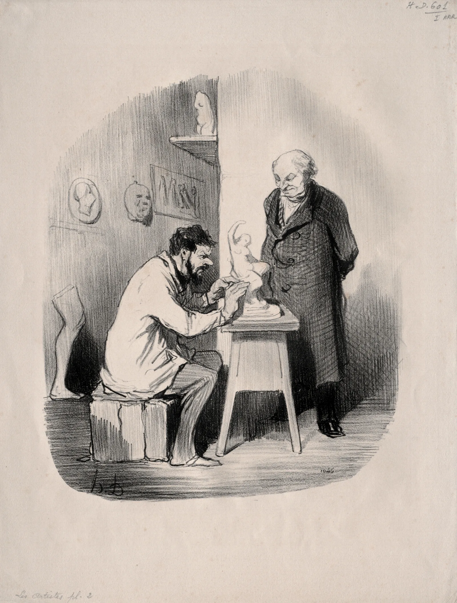 One Of Theses Day You Have To Do My Portrait In This Style Wall Art by Honoré Daumier - Canvas Print