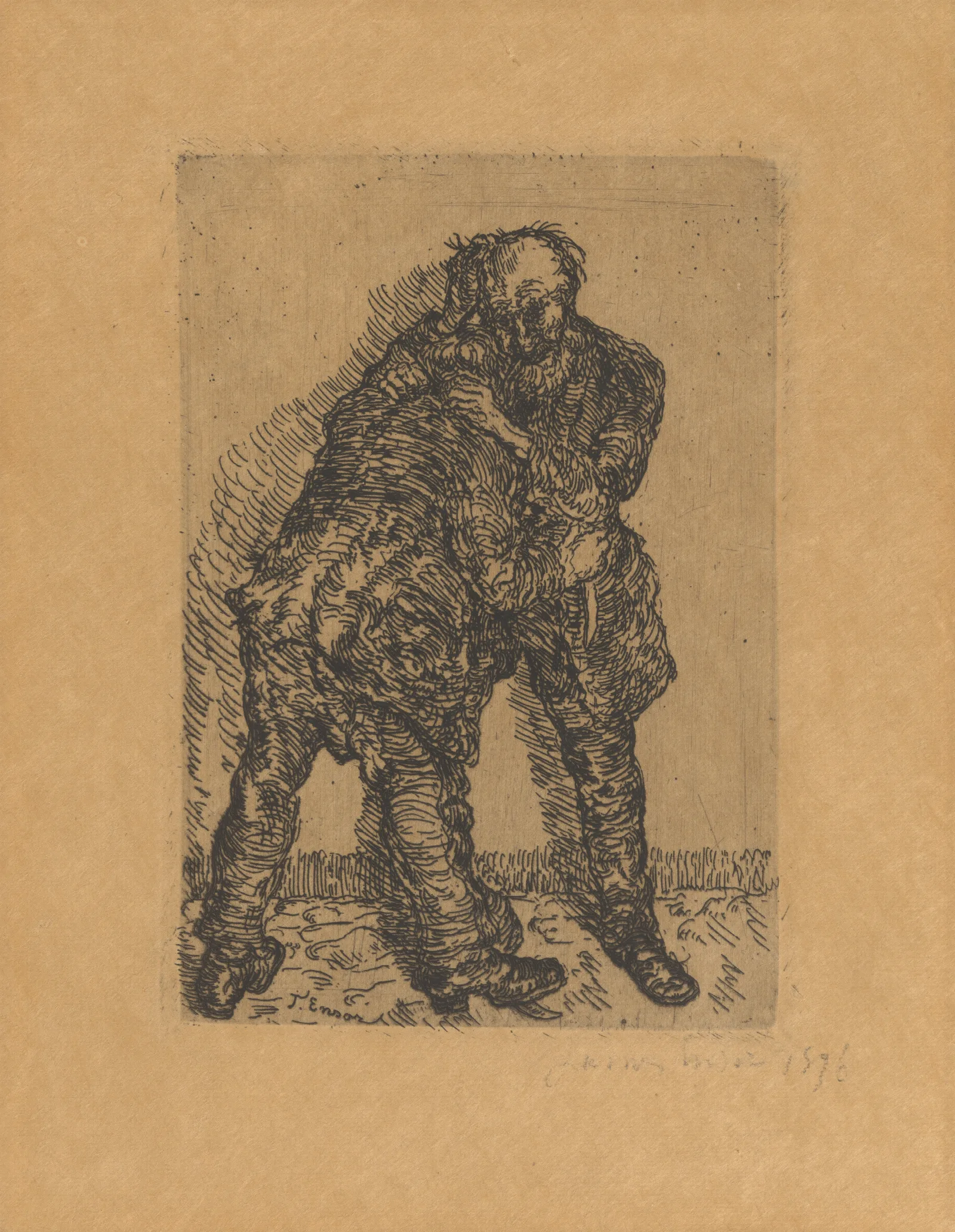 Het Gevecht Wall Art by James Ensor - Canvas Print