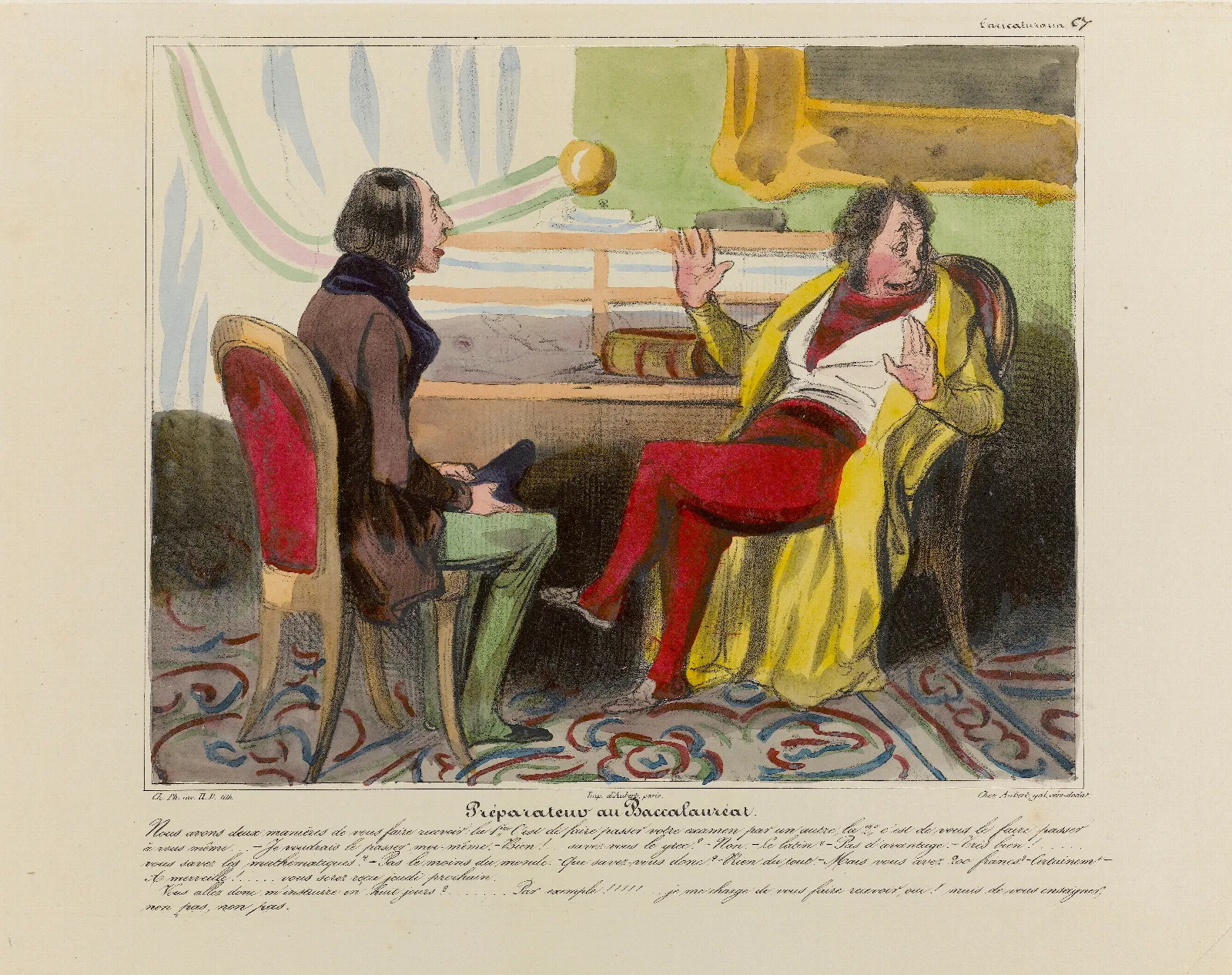 Preparateur Au Baccalaureat Wall Art by Honoré Daumier - Canvas Print