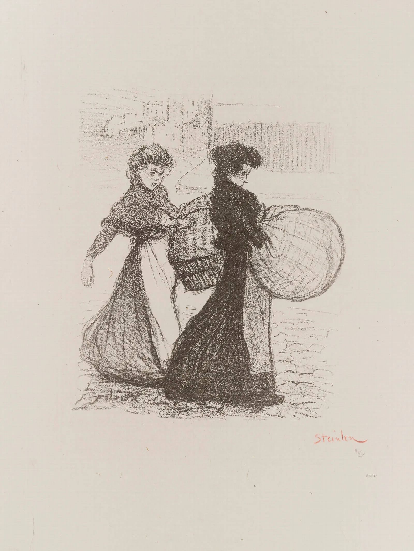 Blanchisseuses 3 Wall Art by Théophile Alexandre Steinlen - Canvas Print