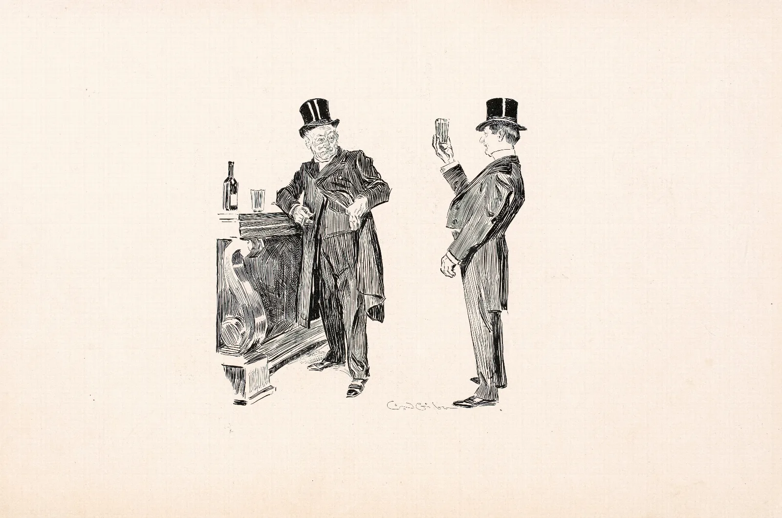 Illustration 219 by Charles Dana Gibson (1896) Wall Art by Charles Dana Gibson - Canvas Print