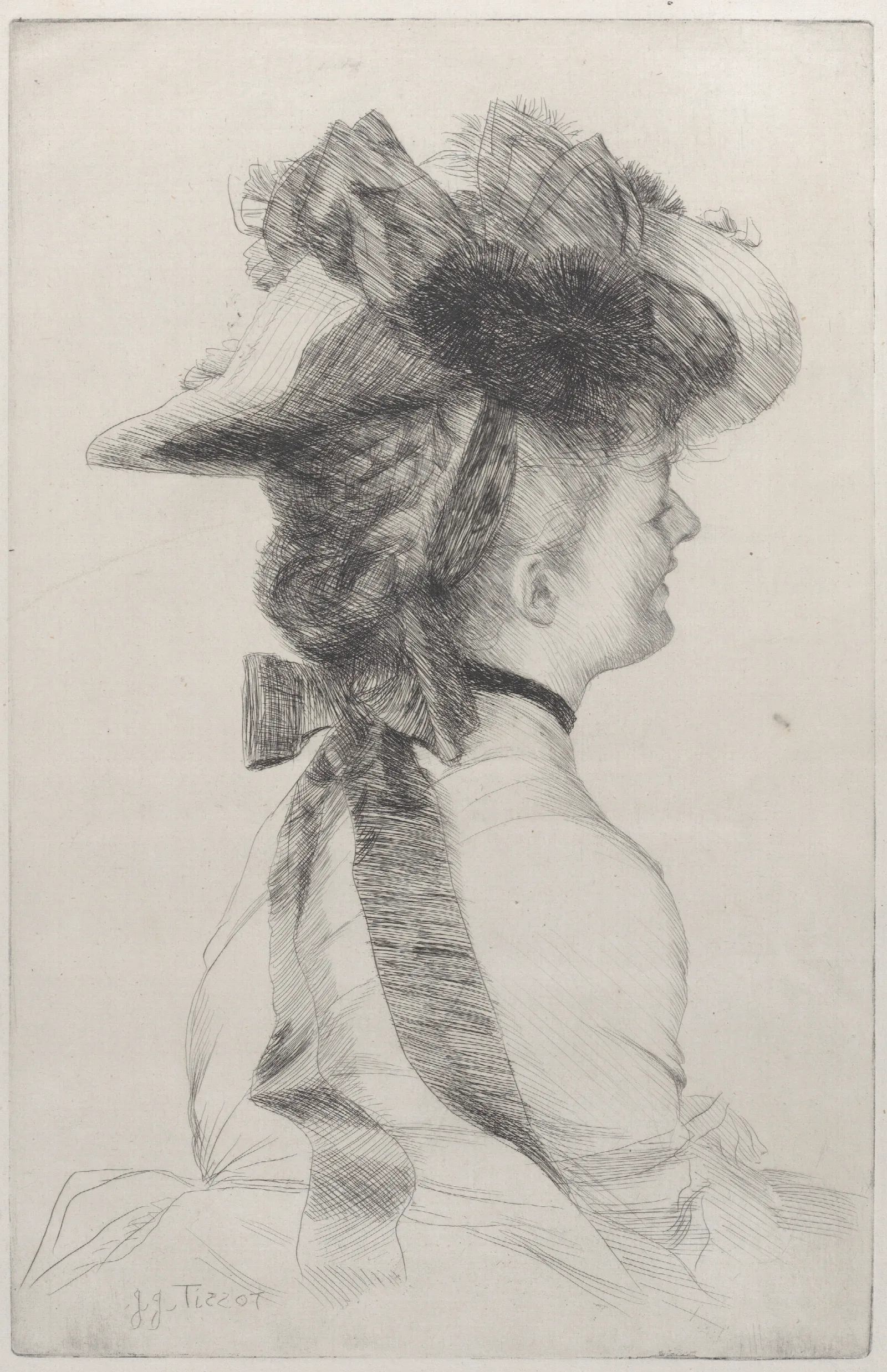 The Rubens Hat Wall Art by James Tissot - Canvas Print