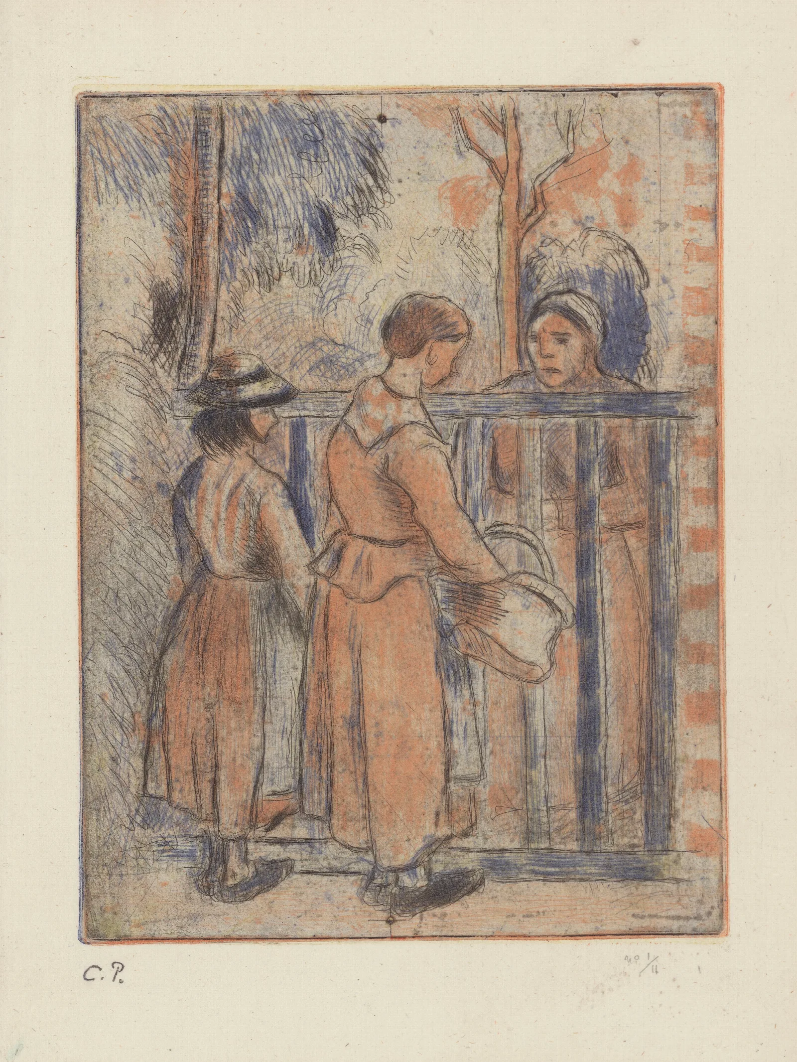 Mendiantes Wall Art by Camille Pissarro - Canvas Print