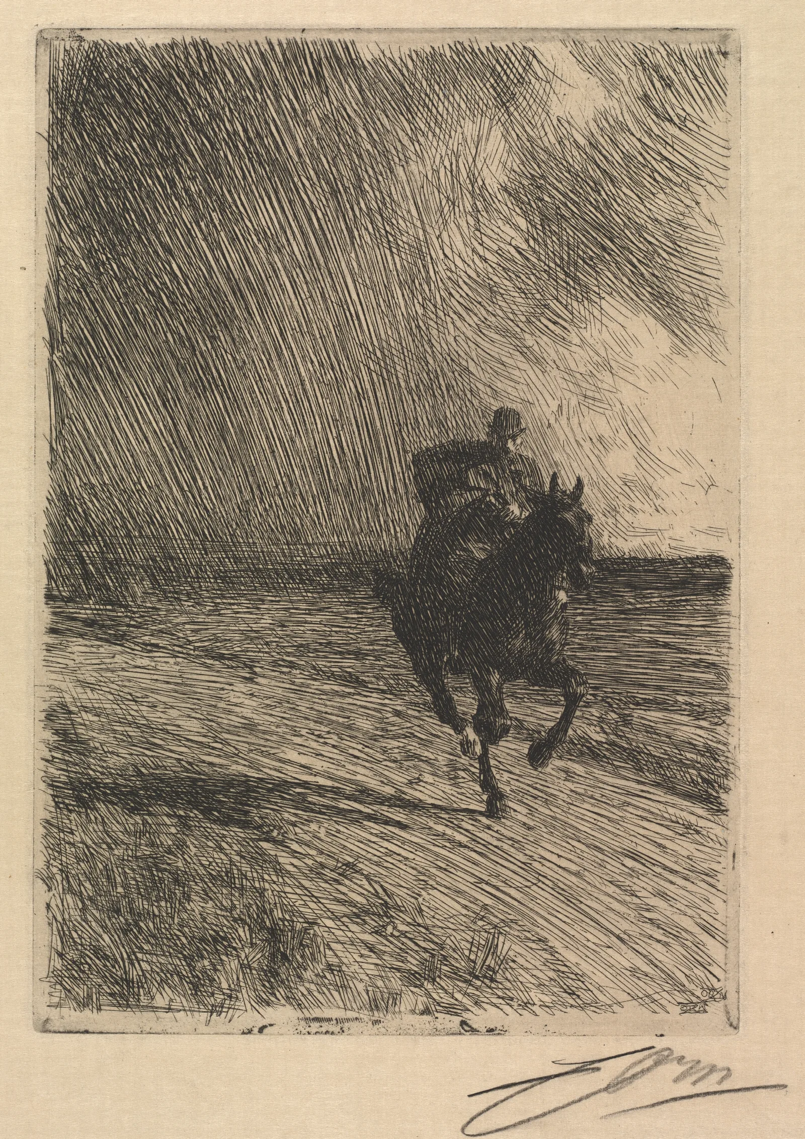 Storm 9 Wall Art by Anders Zorn - Canvas Print