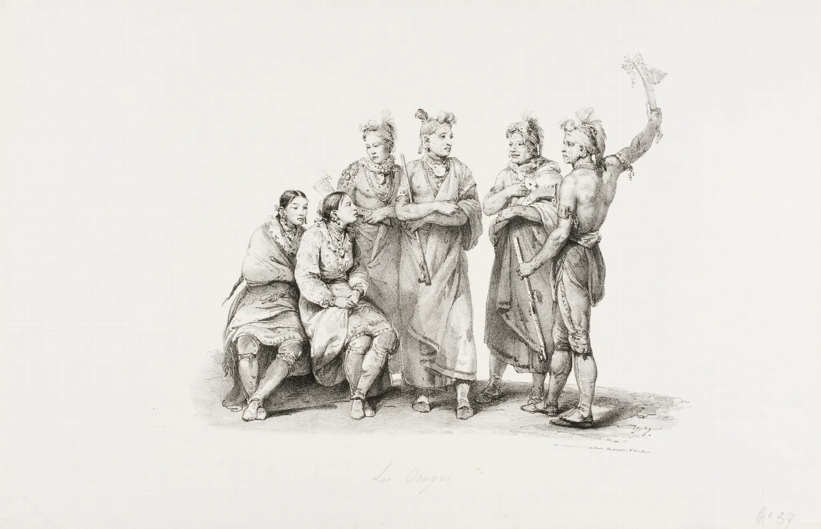 Osage Delegation In Paris Wall Art by Horace Vernet - Canvas Print