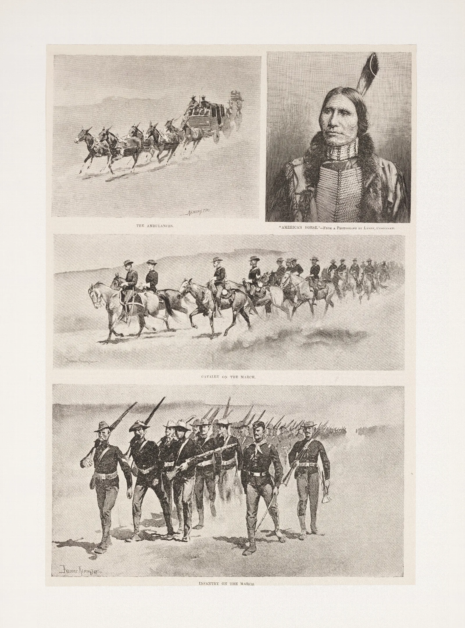Concentrating Troops On The Northern Indian Agencies Wall Art by Frederic Remington - Canvas Print