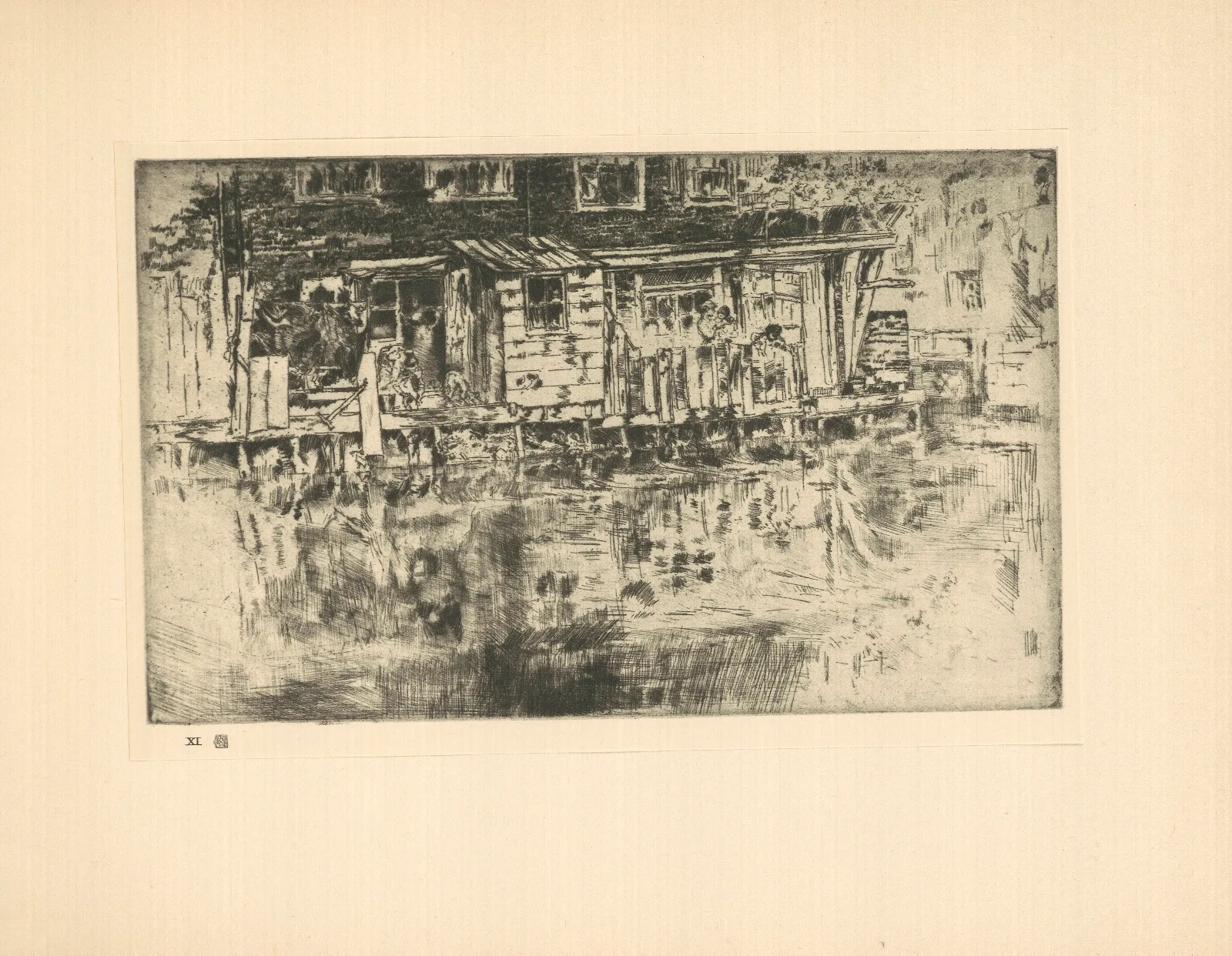 Long? ?house Dyers Amsterdam Wall Art by James Abbott McNeill Whistler - Canvas Print