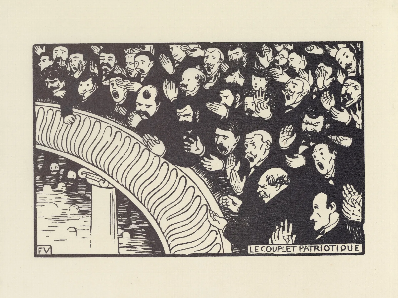 The Patriotic Ditty Le Couplet Patriotique Wall Art by Félix Vallotton - Canvas Print