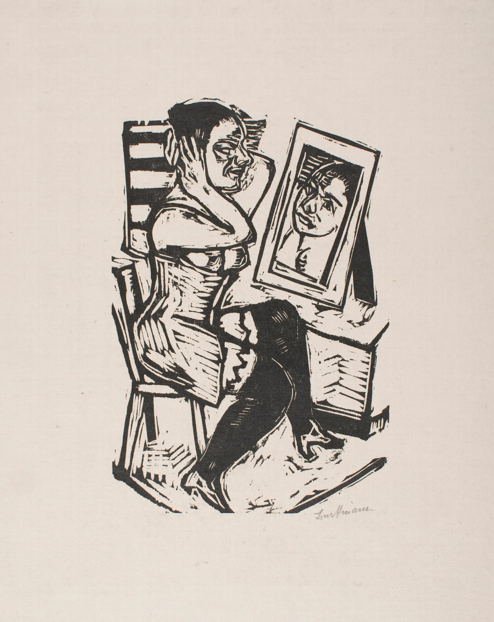 Toilette 3 Wall Art by Max Beckmann - Canvas Print