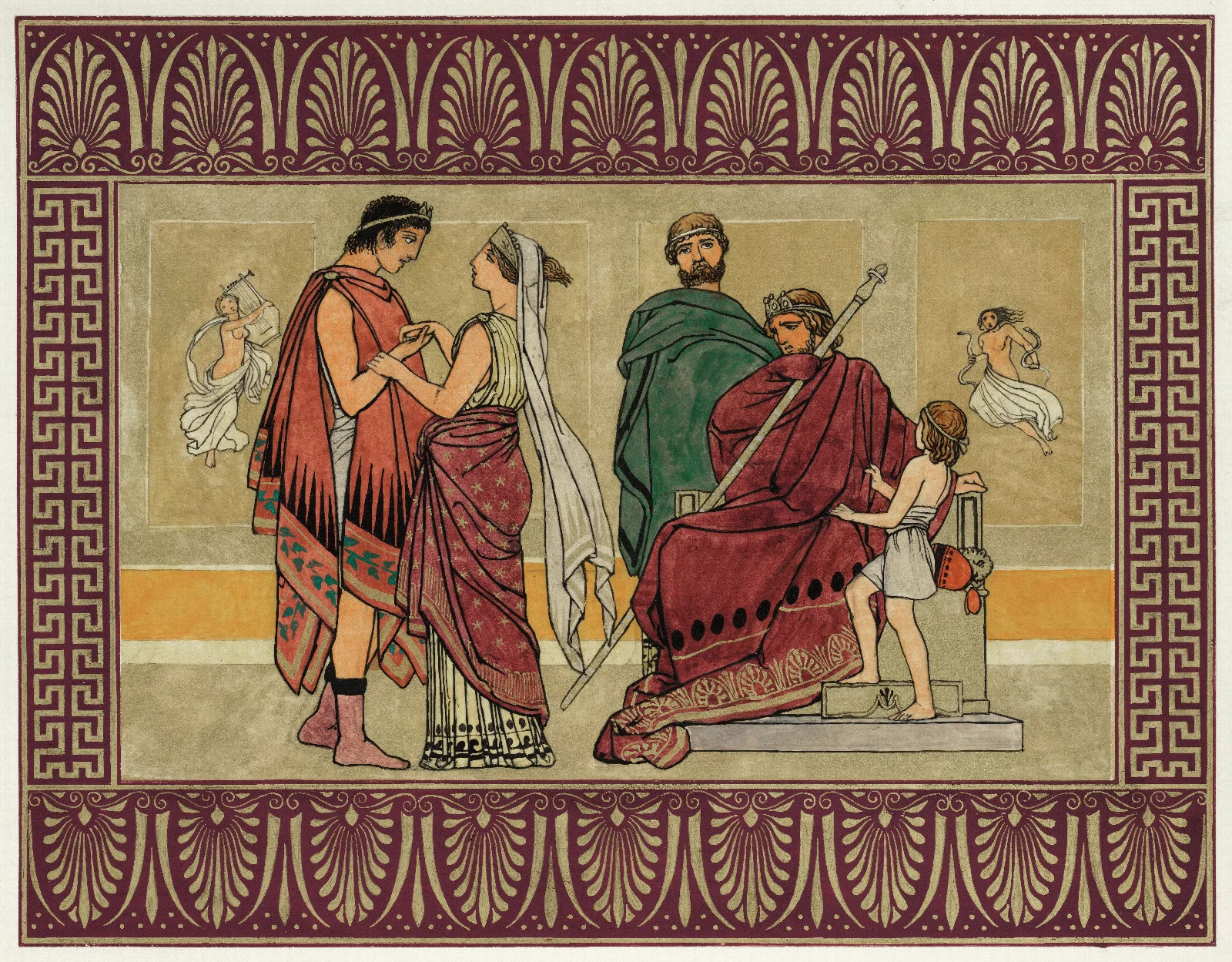 Hermione Asking Polixenes To Stay Wall Art by Owen Jones - Canvas Print