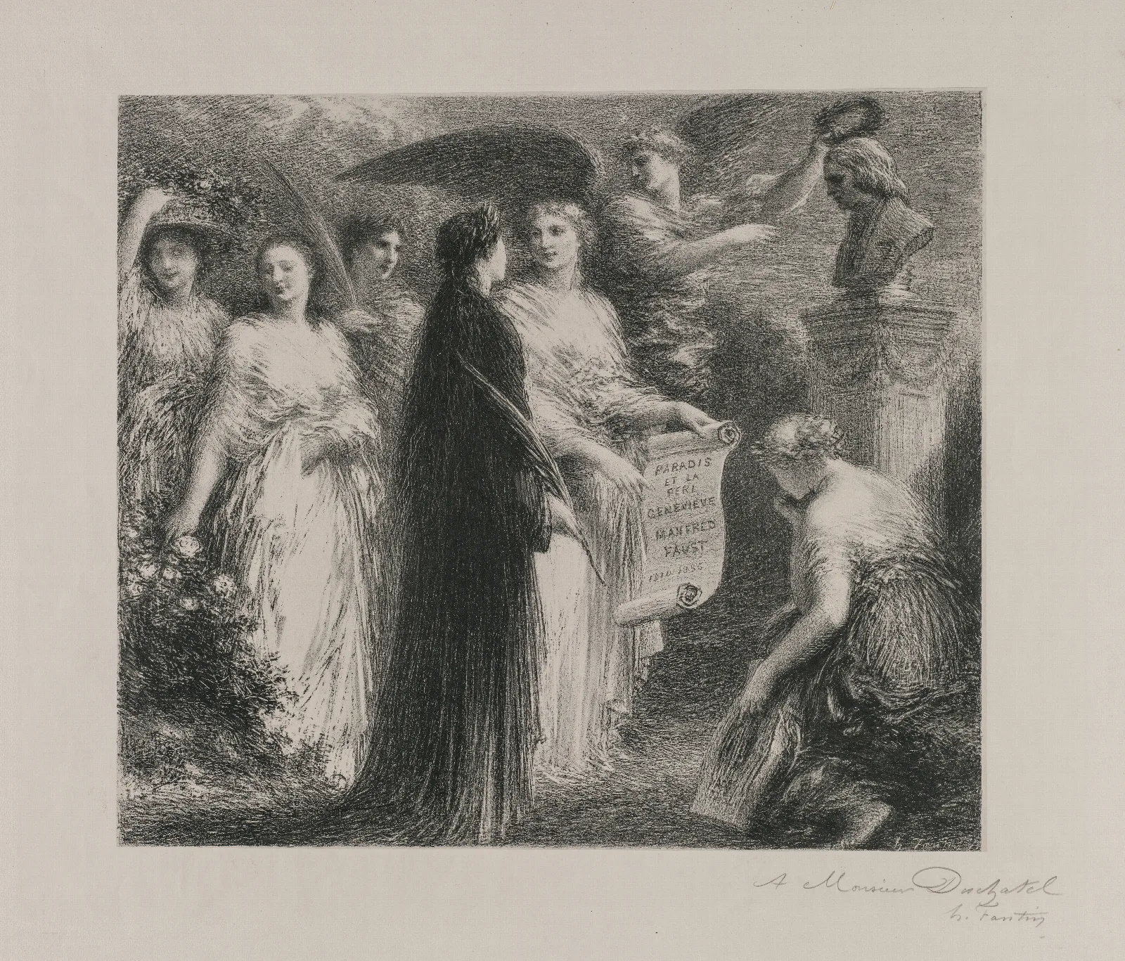 To Robert Schumann Wall Art by Henri Fantin-Latour - Canvas Print