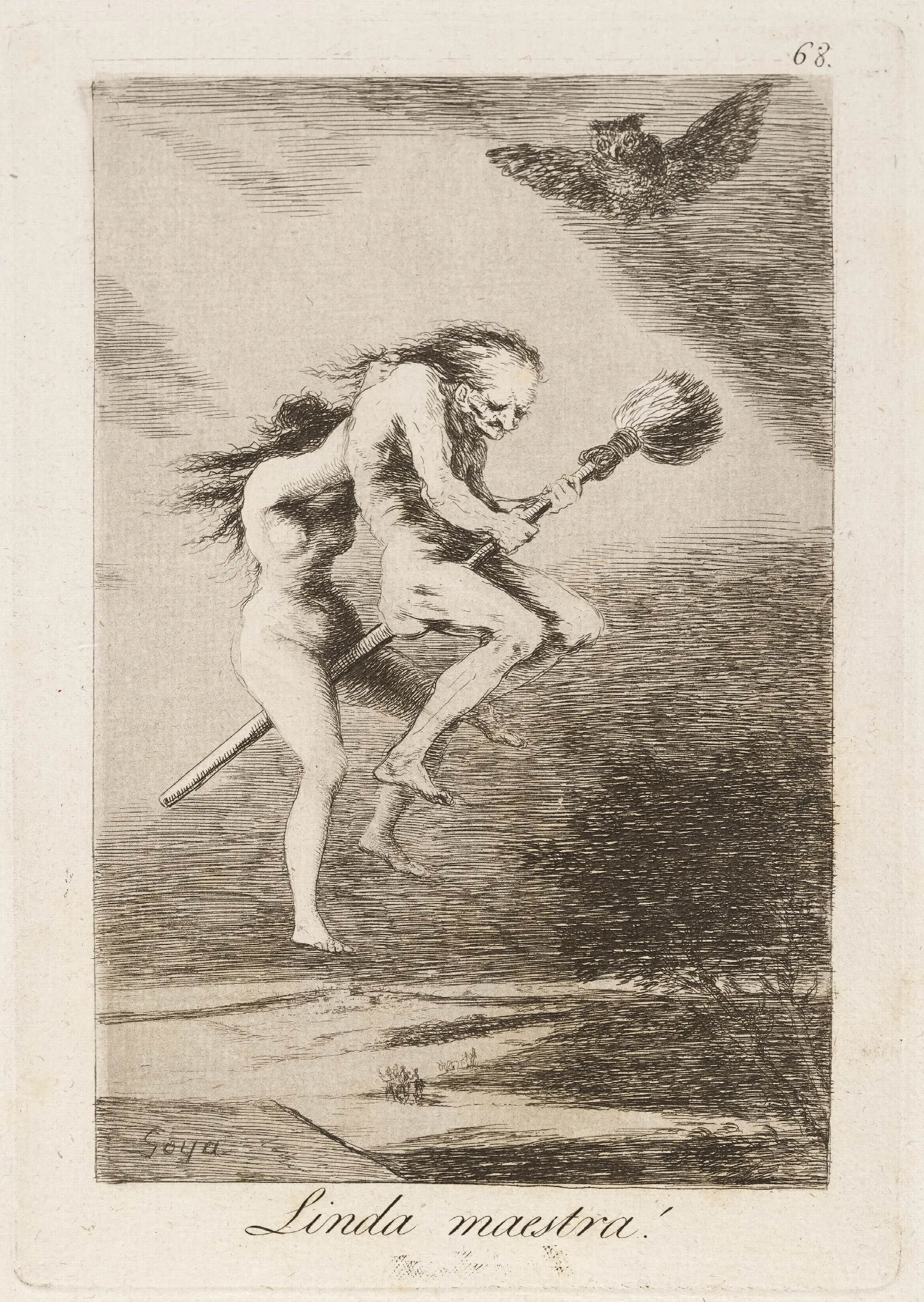Linda Maestra Pretty Teacher Wall Art by Francisco de Goya - Canvas Print