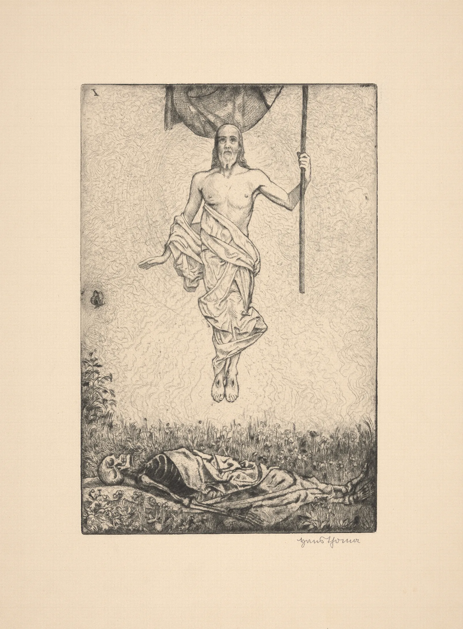 Auferstehung Resurrection Wall Art by Hans Thoma - Canvas Print