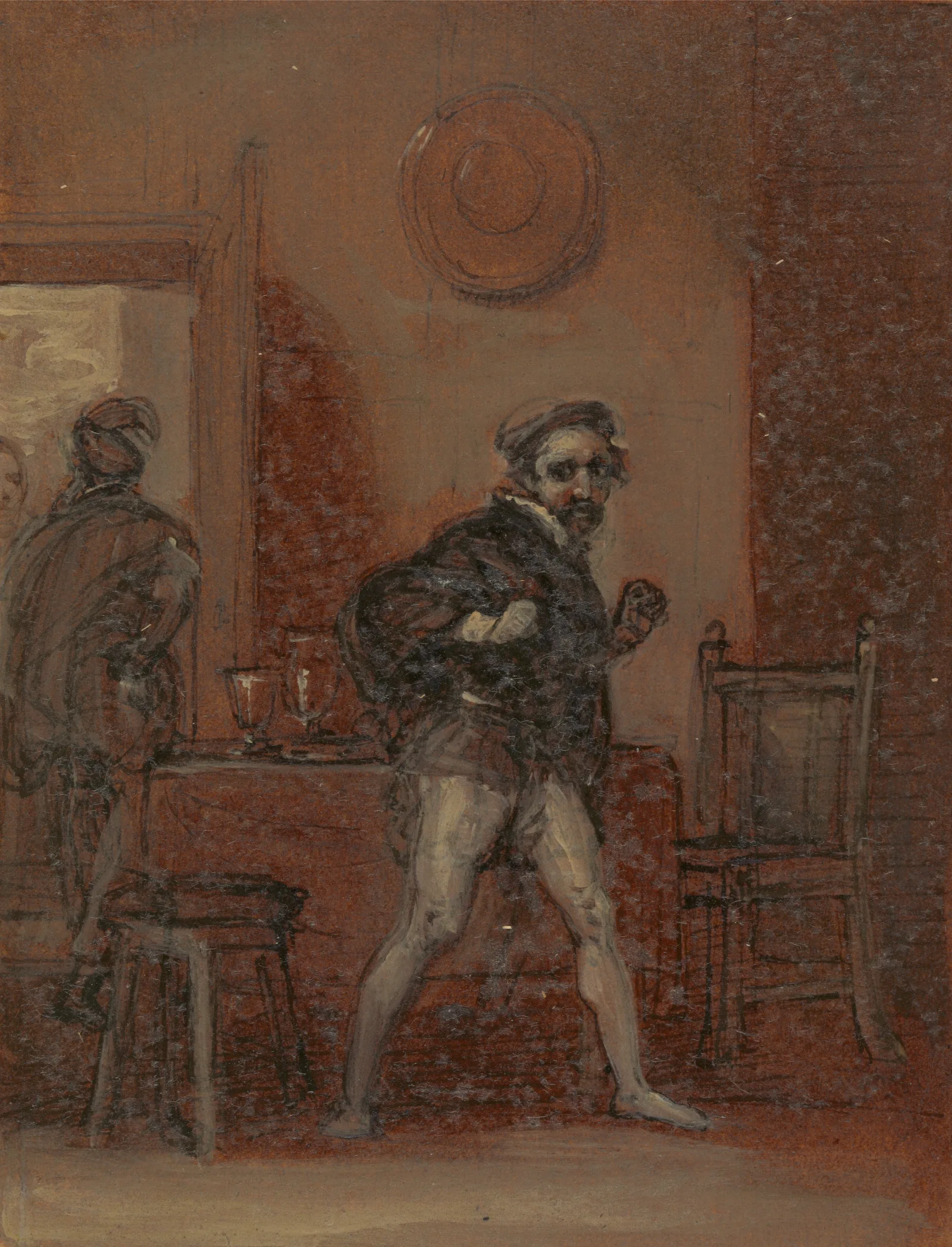 Ford In A Rage After Seeing Falstaff Wall Art by Robert Smirke - Canvas Print
