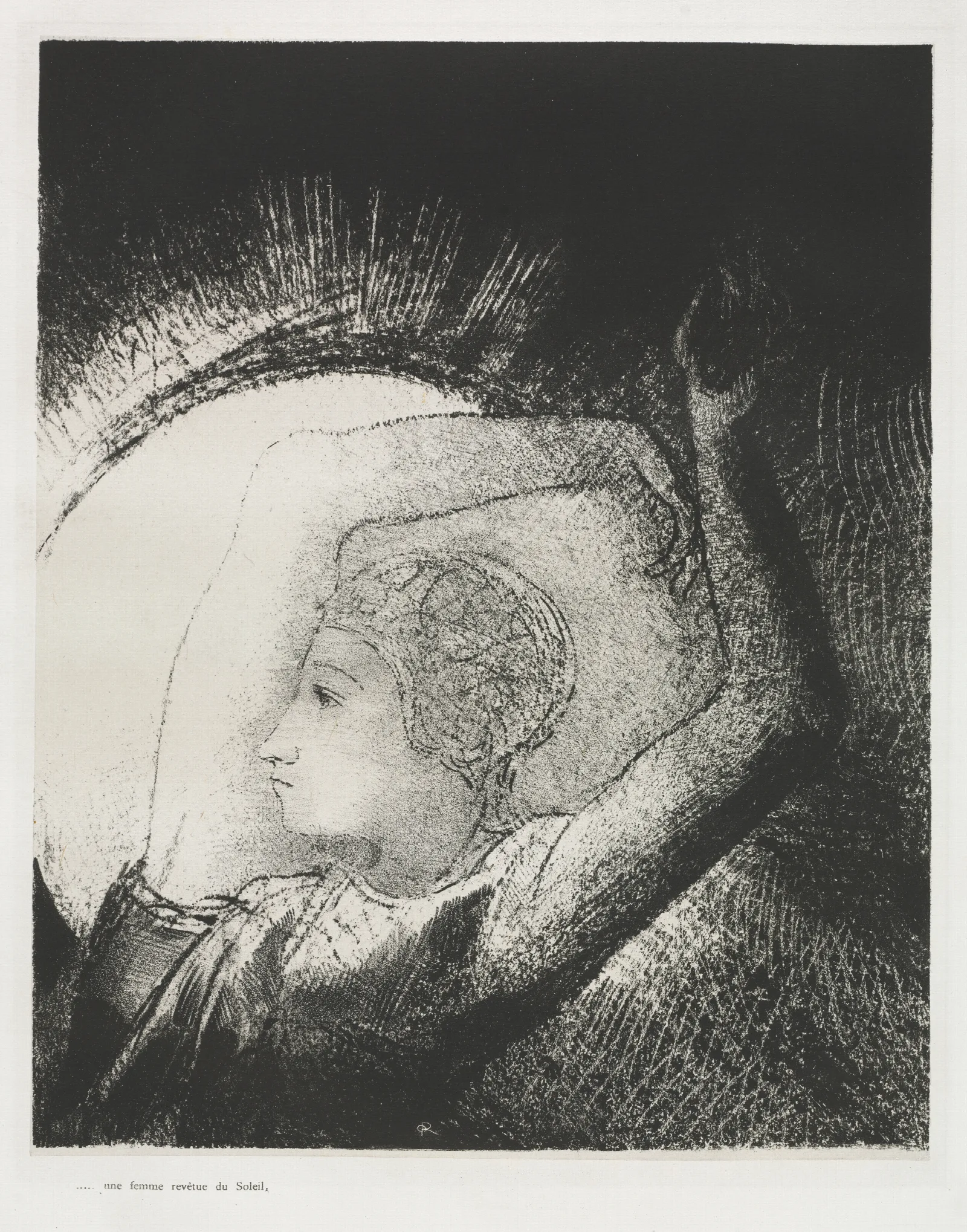 A Woman Clothed With The Sun Wall Art by Odilon Redon - Canvas Print