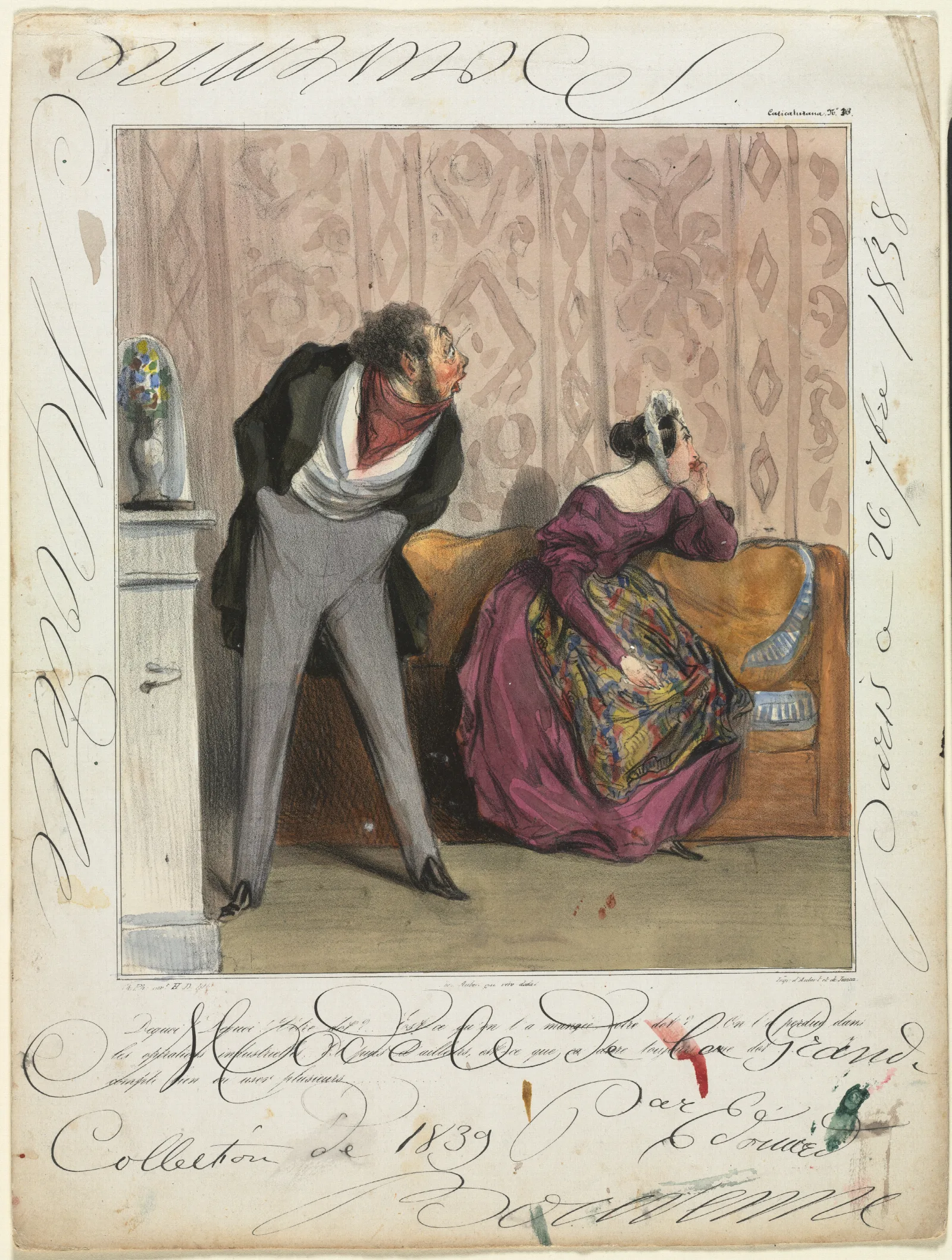 From What From What Your Dowry Wall Art by Honoré Daumier - Canvas Print