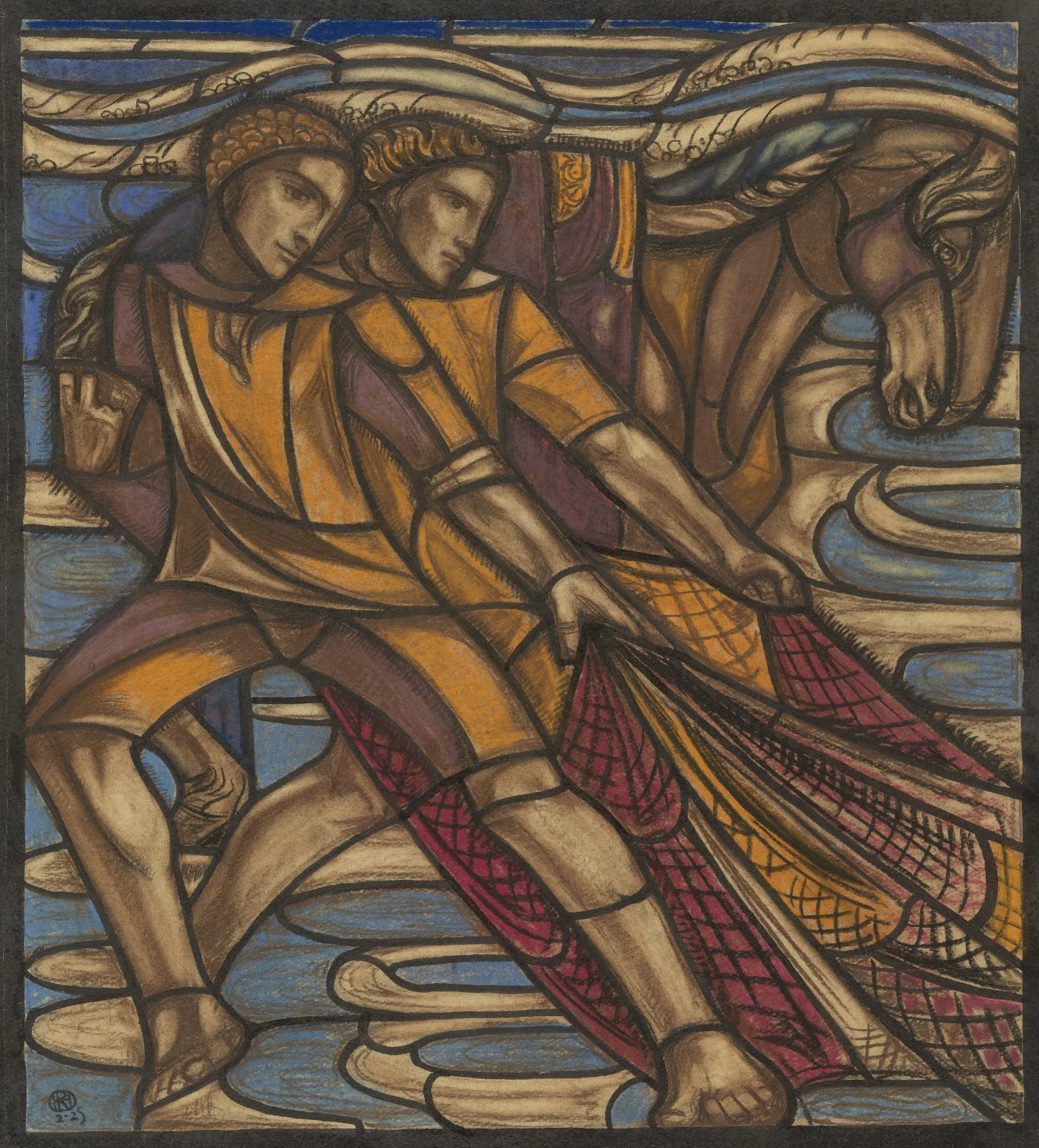 Ontwerp Voor Raam In Het Nederlands Paviljoen Op De Tentoonstelling Arts Decoratifs Te Parijs 1925 8 Wall Art by Richard Nicolaüs Roland Holst - Canvas Print