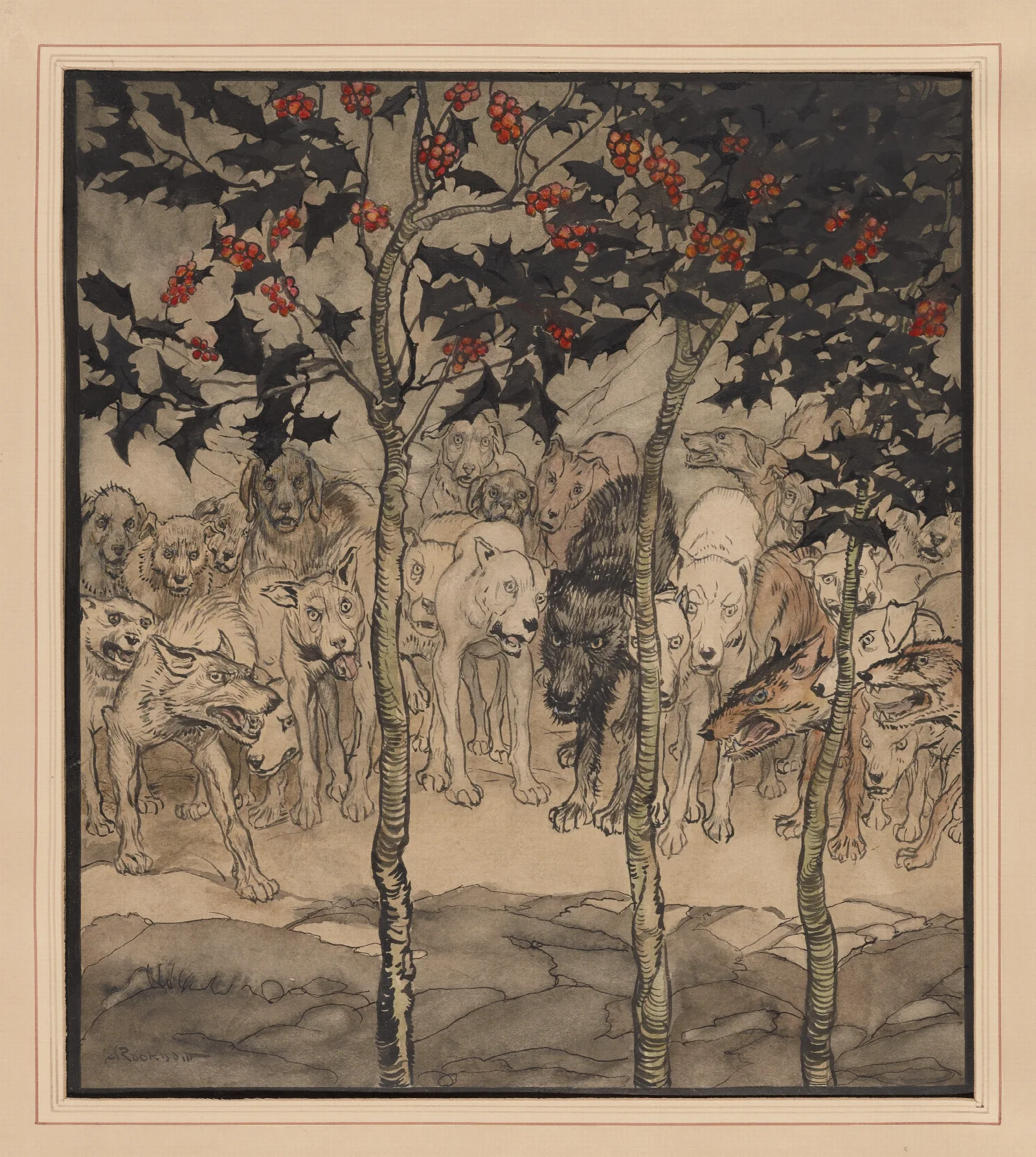 Irish Fairy Tales Filled With Savagery And Terror Wall Art by Arthur Rackham - Canvas Print