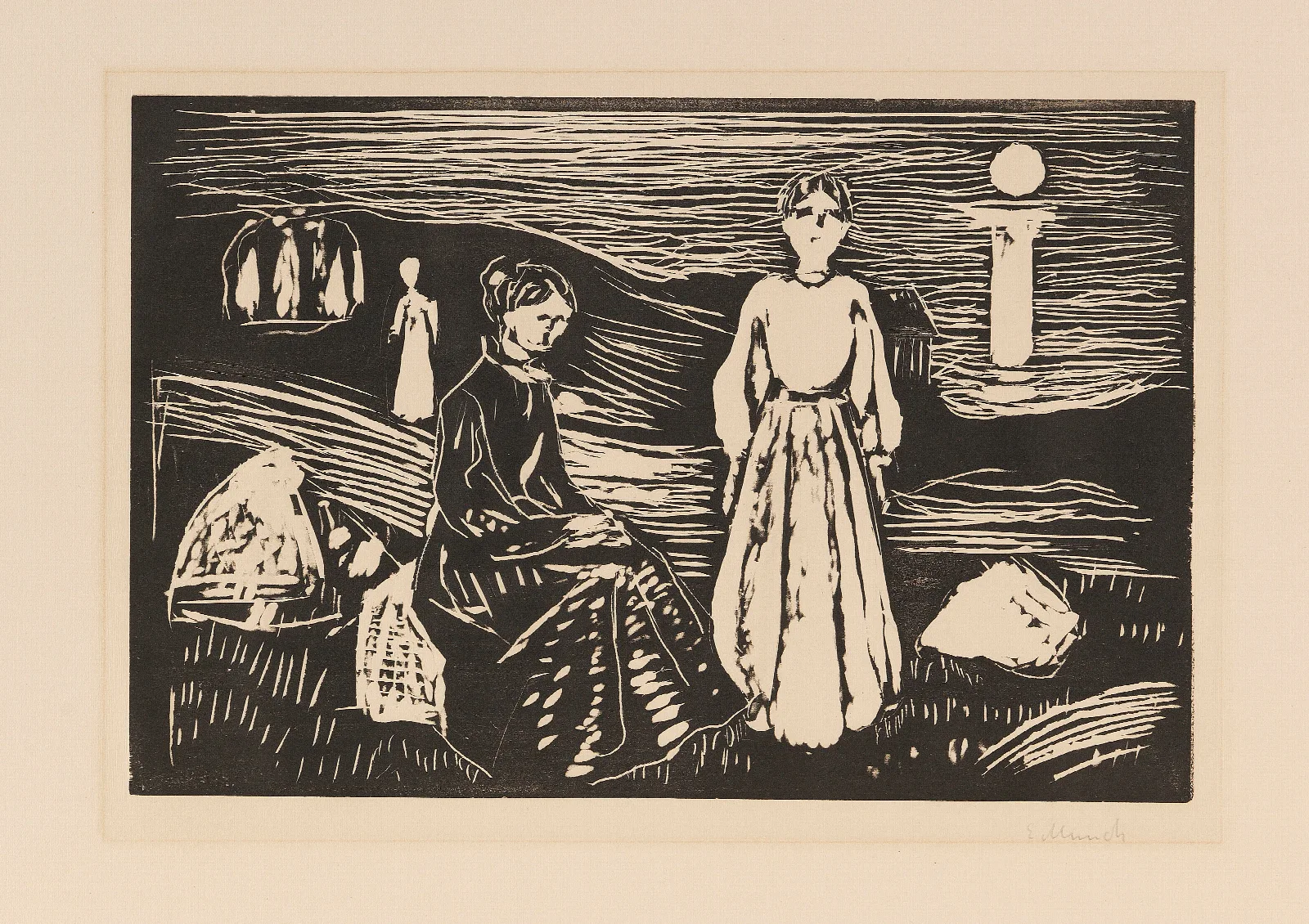 Frauen Am Strand Wall Art by Edvard Munch - Canvas Print