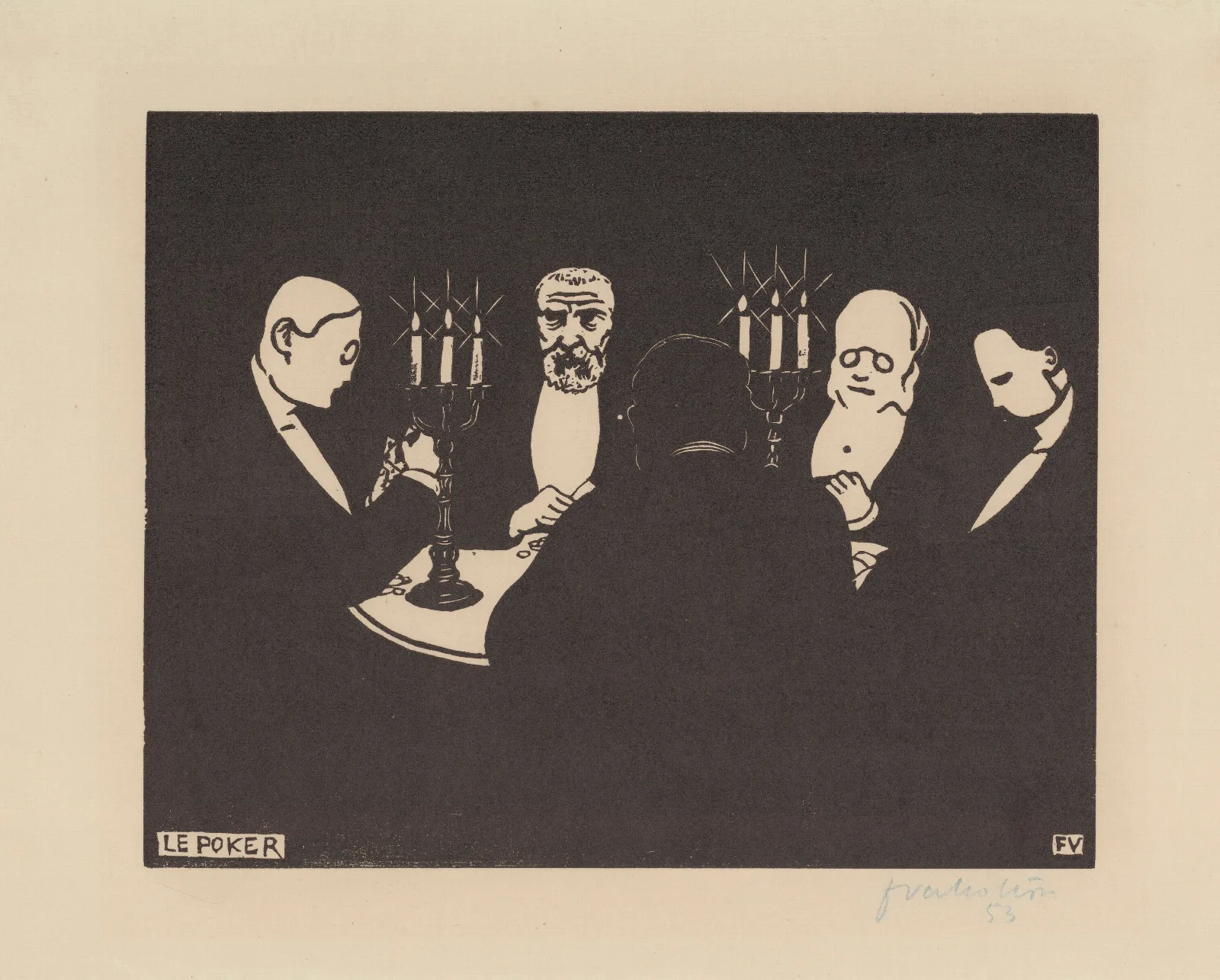 Le Poker Wall Art by Félix Vallotton - Canvas Print