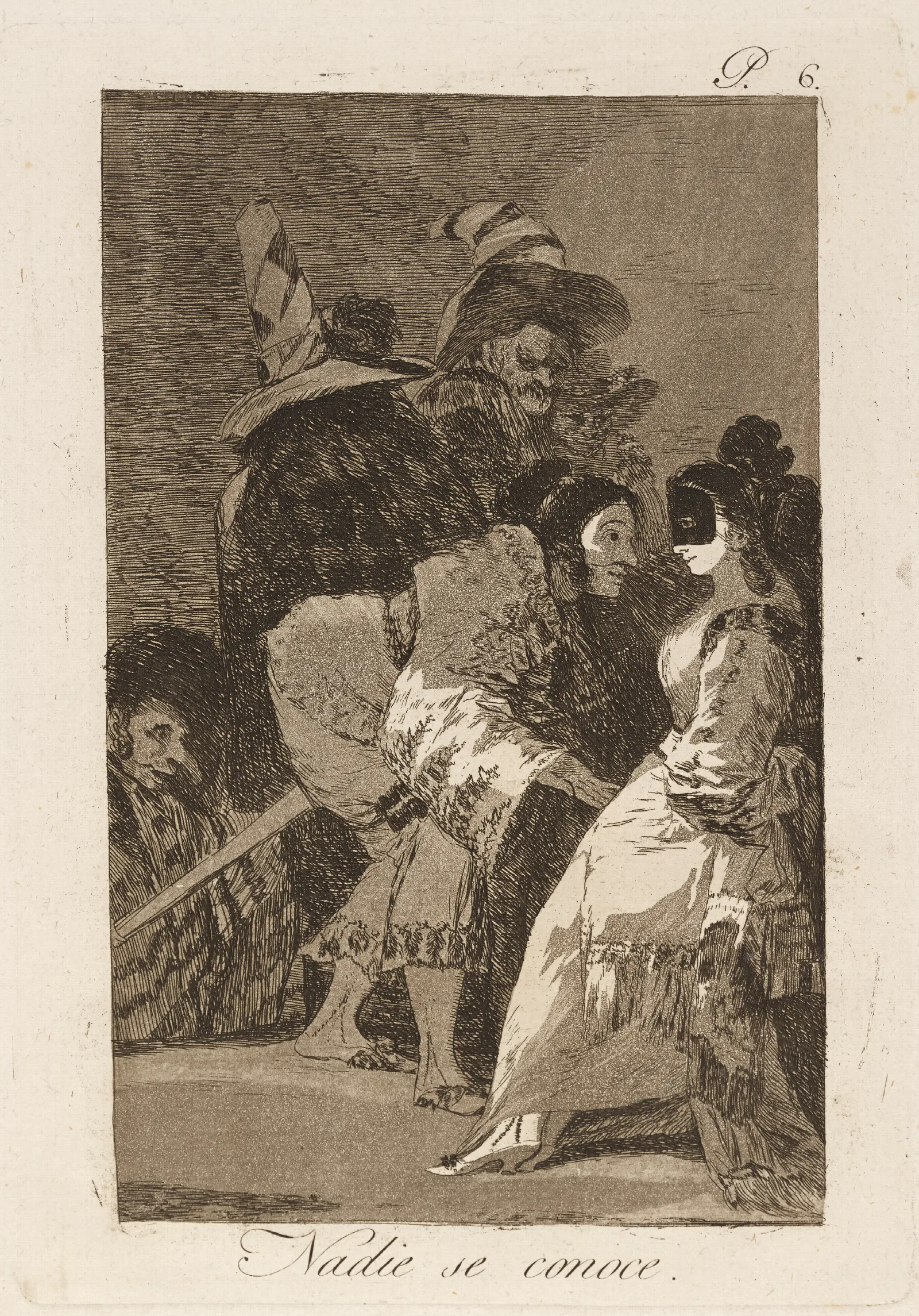 Nadie Se Conoce Nobody Knows Himself Wall Art by Francisco de Goya - Canvas Print